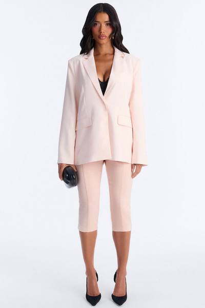 City Affair Blazer Capri Set - Light Pink
