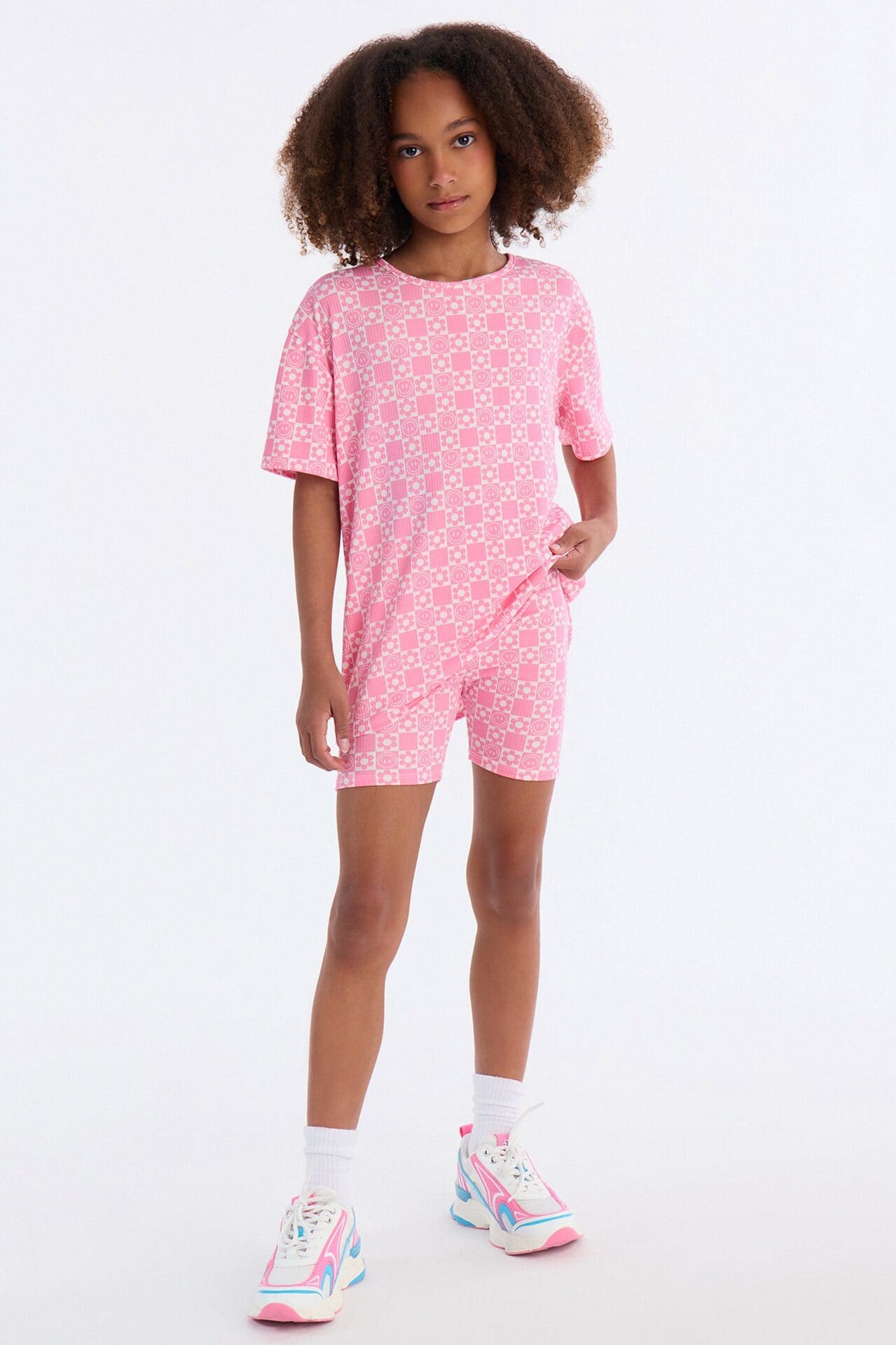 Mini All Smiles Short Set - Pink alternate