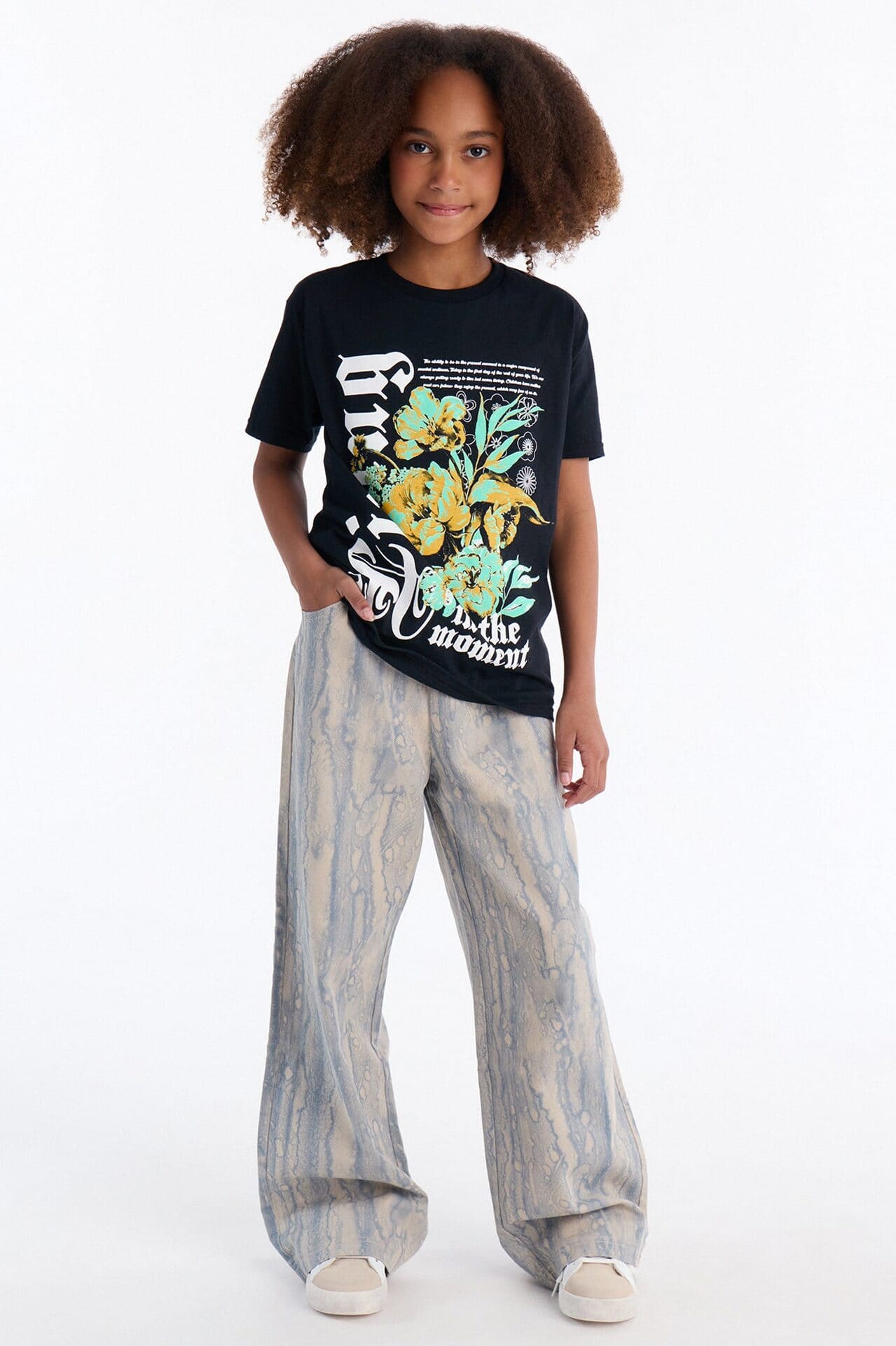 Mini Living In The Moment Short Sleeve Tee - Black alternate