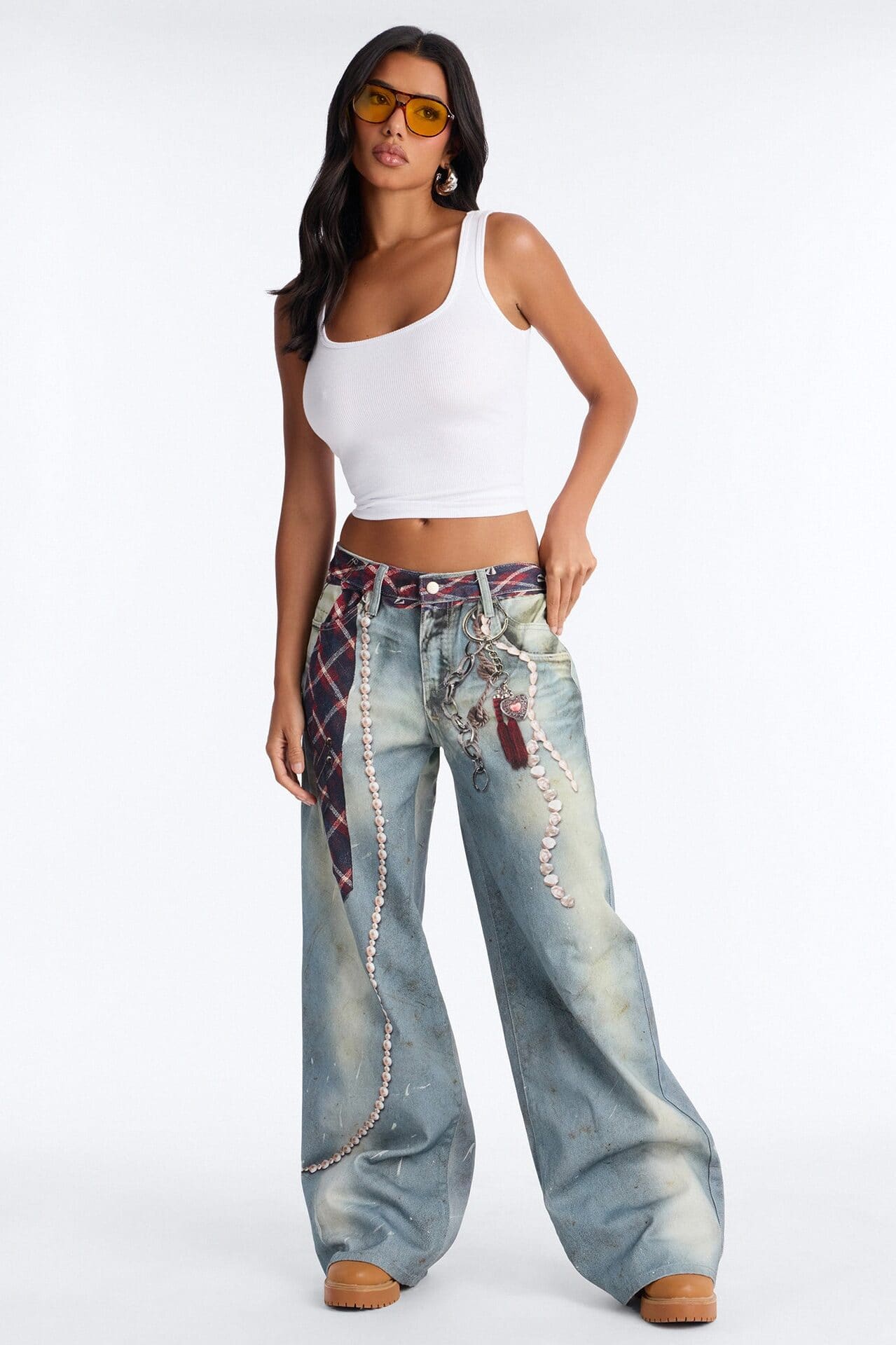 She's All Business Wide Leg Jeans - Vintage Wash alternate