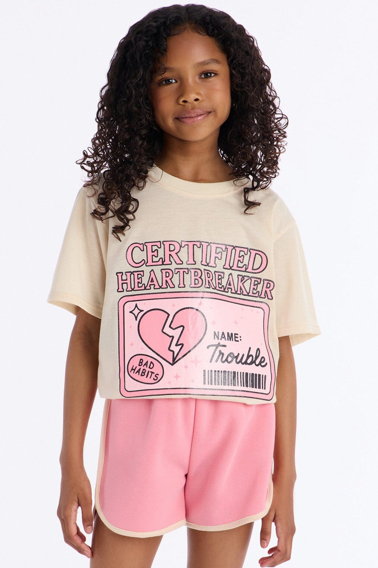 Mini Certified Heartbreaker Short Set - Sand/combo alternate