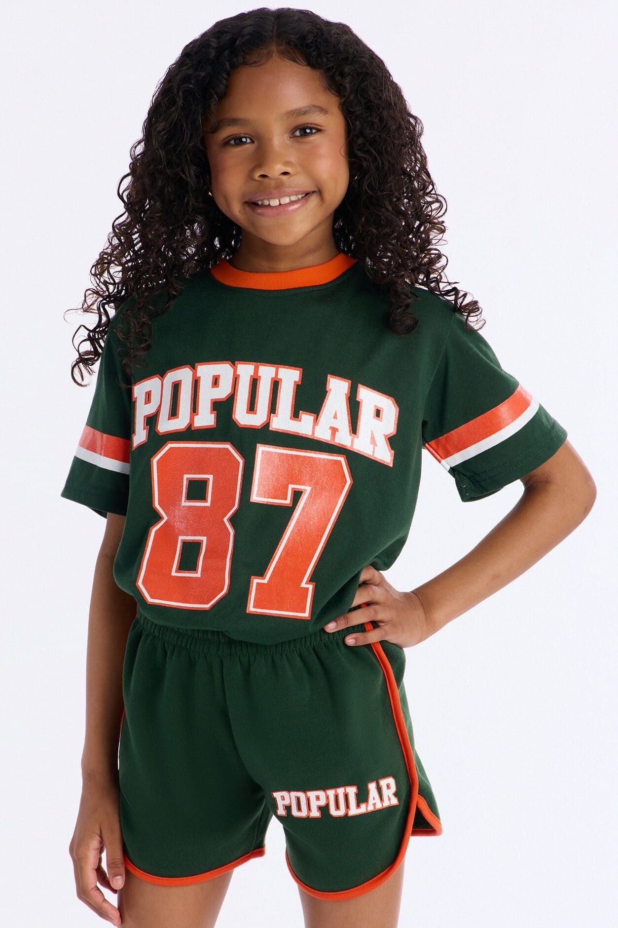 Mini Popular 87 Short Set - Hunter Green alternate