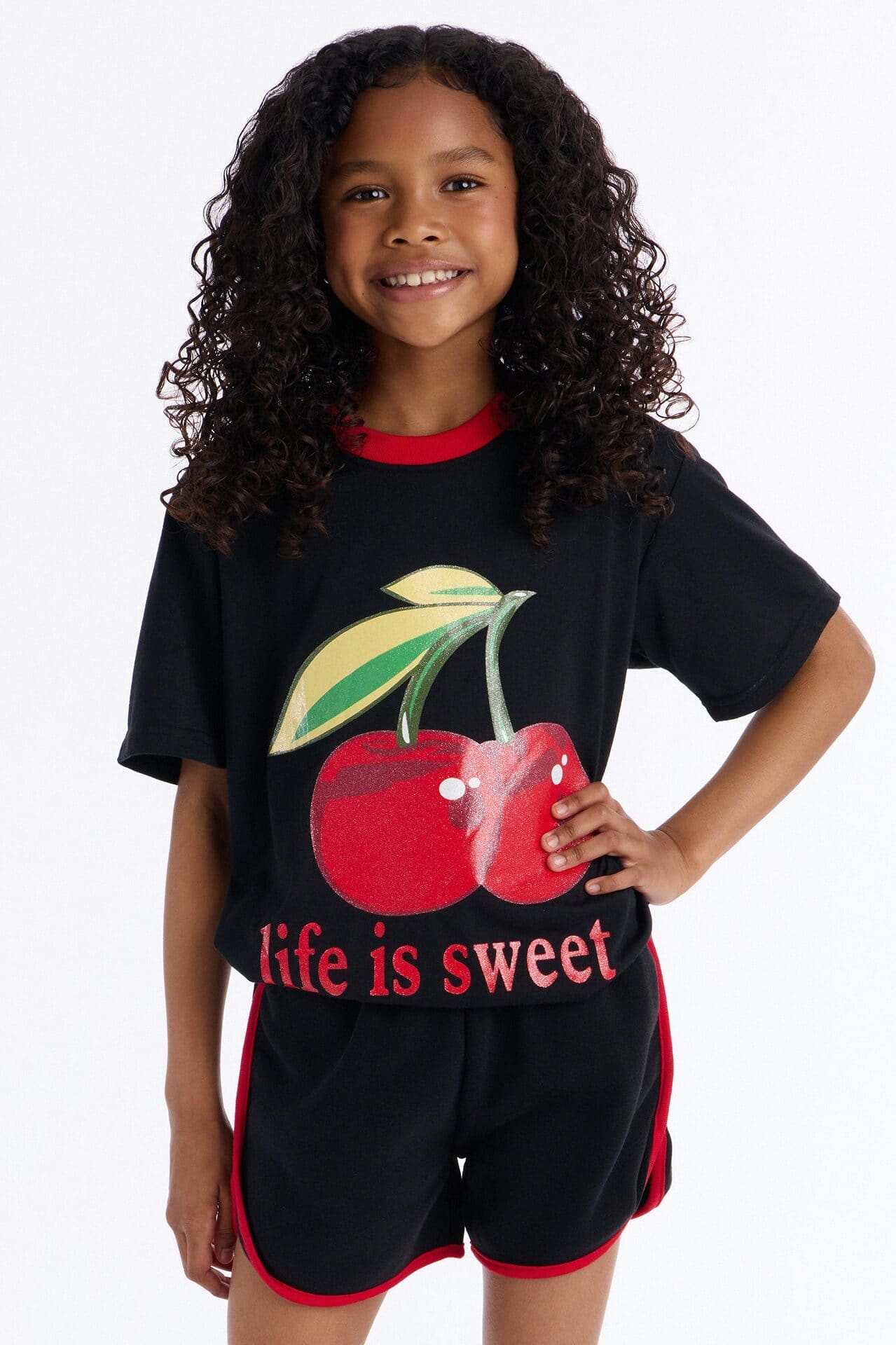 Mini Life Is Sweet Short Set - Black alternate