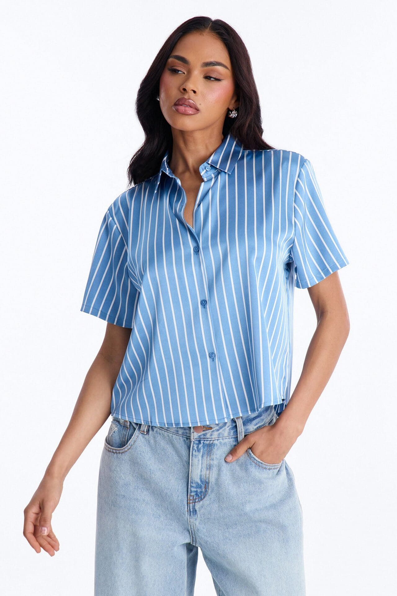 Whimsy Striped Shirt - Blue/combo alternate