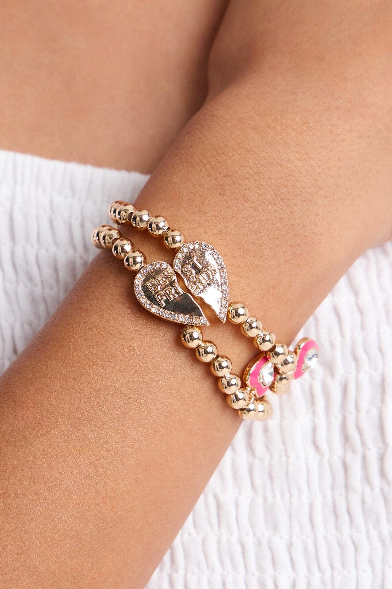 Mini Best Friends Stretch Bracelet Set - Gold alternate