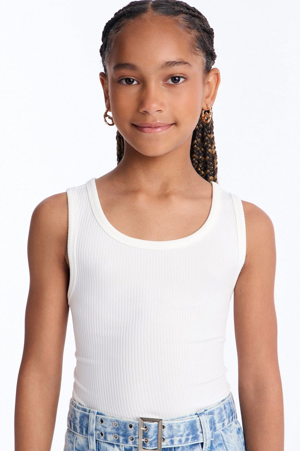 Mini Baby Girl Hoop Earrings - Gold alternate