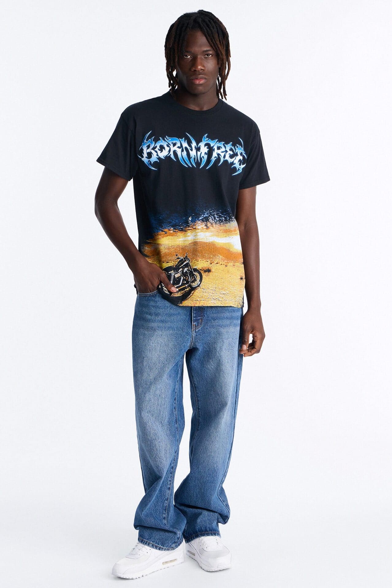 Born Free Oversized Short Sleeve Tee - Black alternate