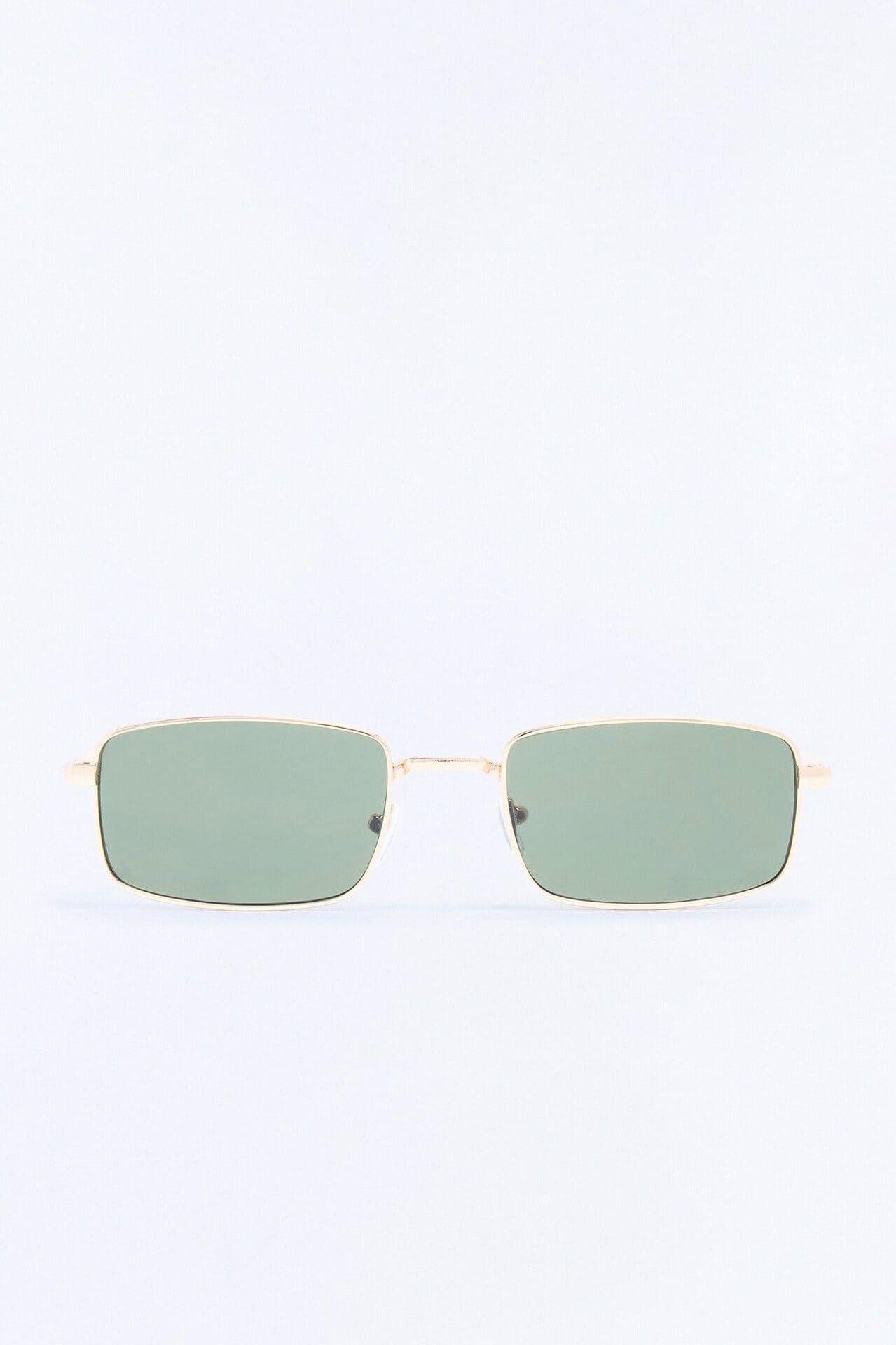 Why You Mad Square Metal Sunglasses - Gold