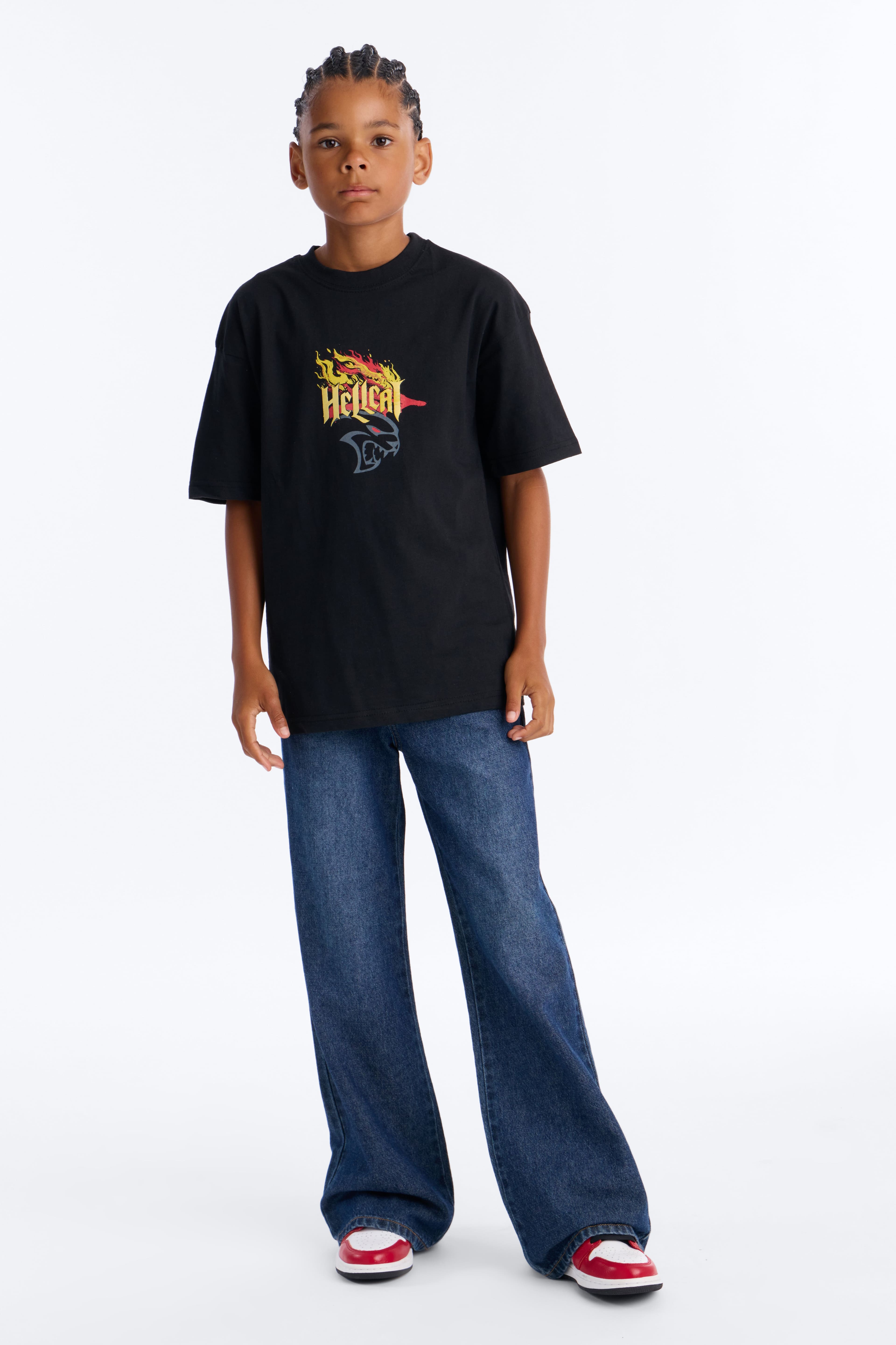 Mini Dodge Hellcat Born Bold Short Sleeve Tee - Black alternate