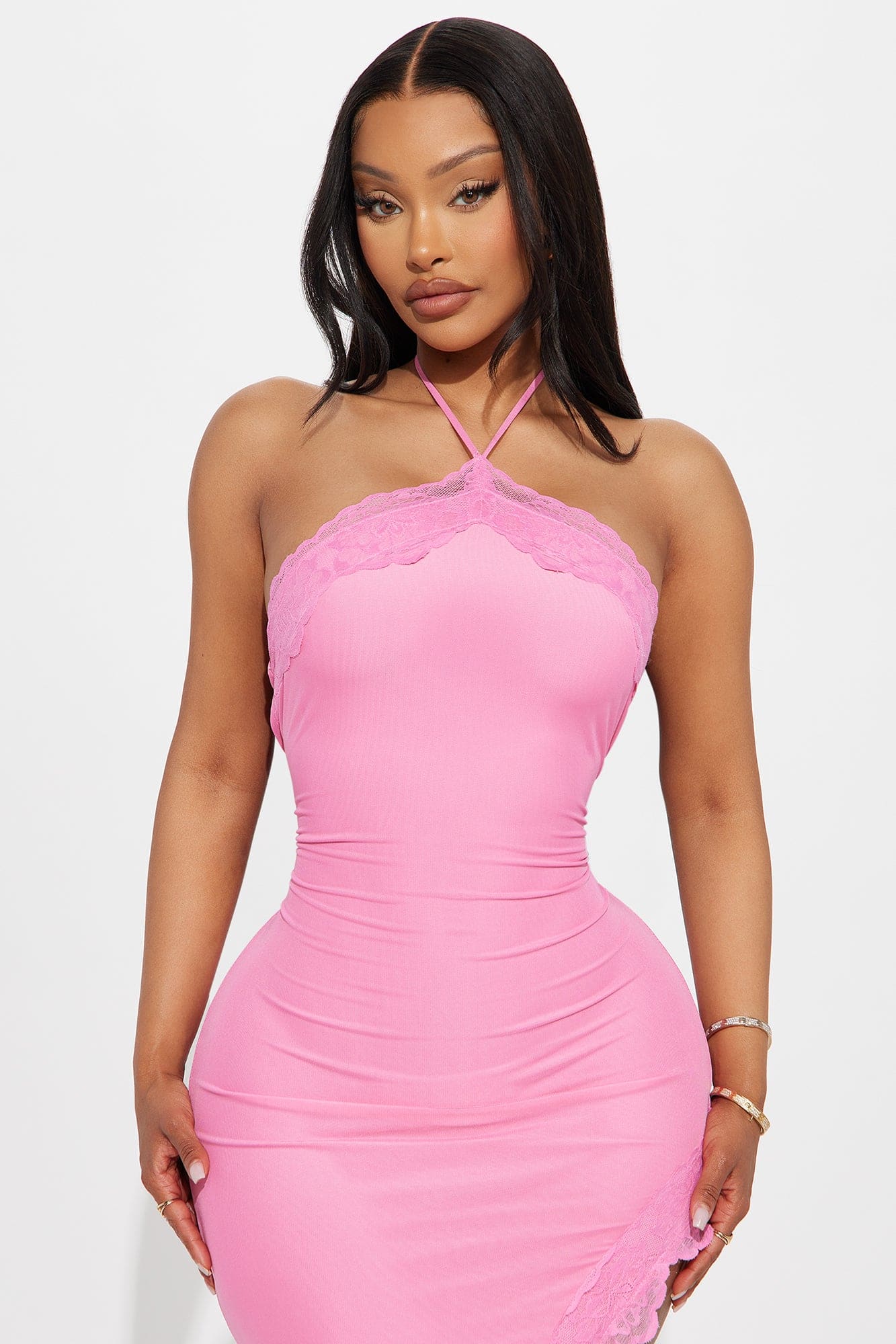 Sweetest Love Halter Maxi Dress - Pink alternate