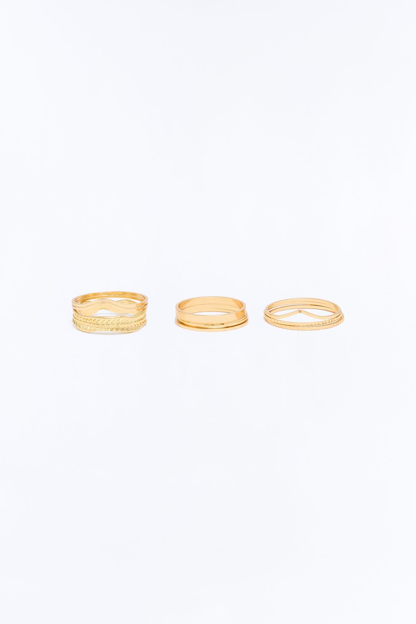 Tea Leaf Ring Set - Gold alternate