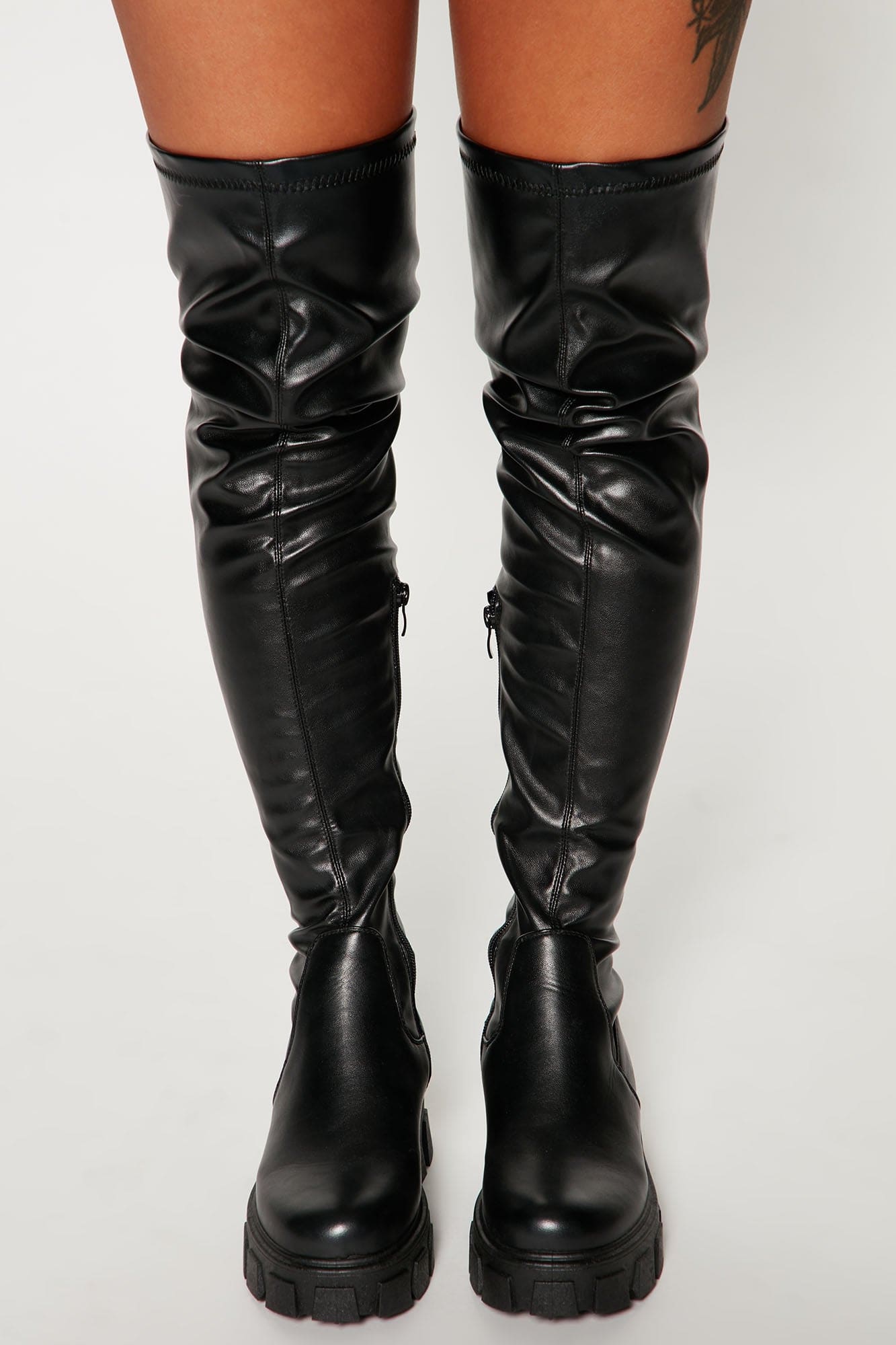 Play It Off Over The Knee Boots - Black alternate