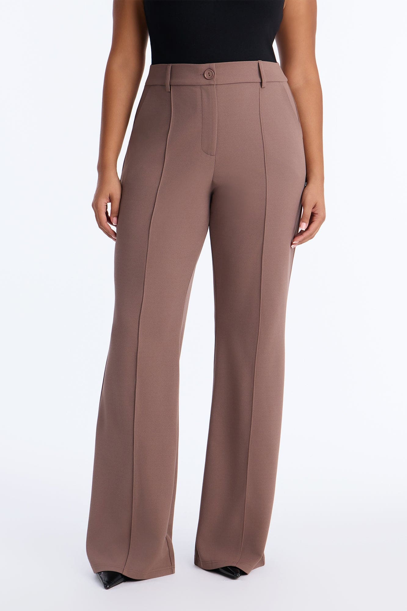Tall Heidi Wide Leg Trouser Pant - Caffe alternate
