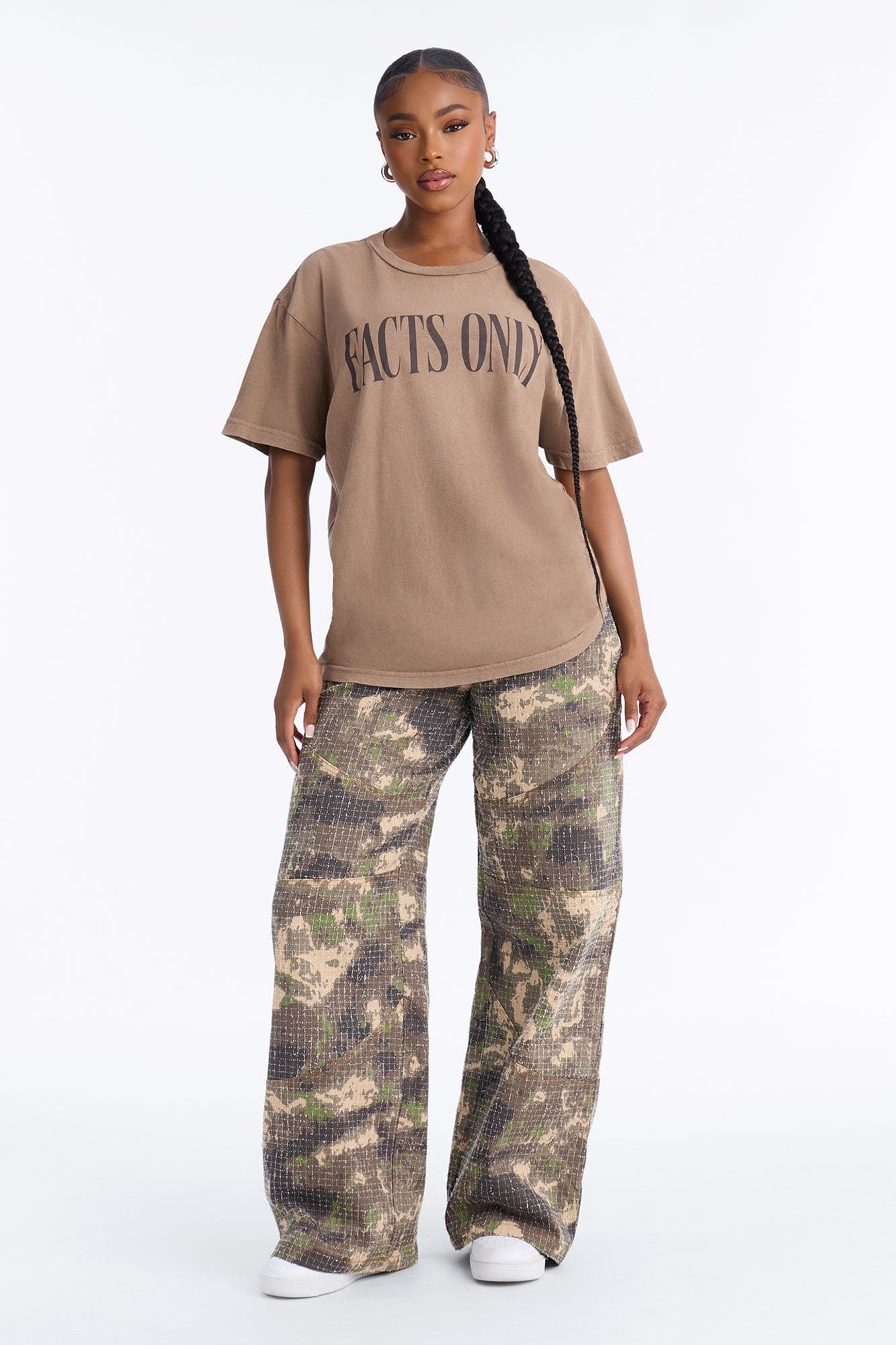 Speaking Facts Only Washed Tee - Taupe alternate