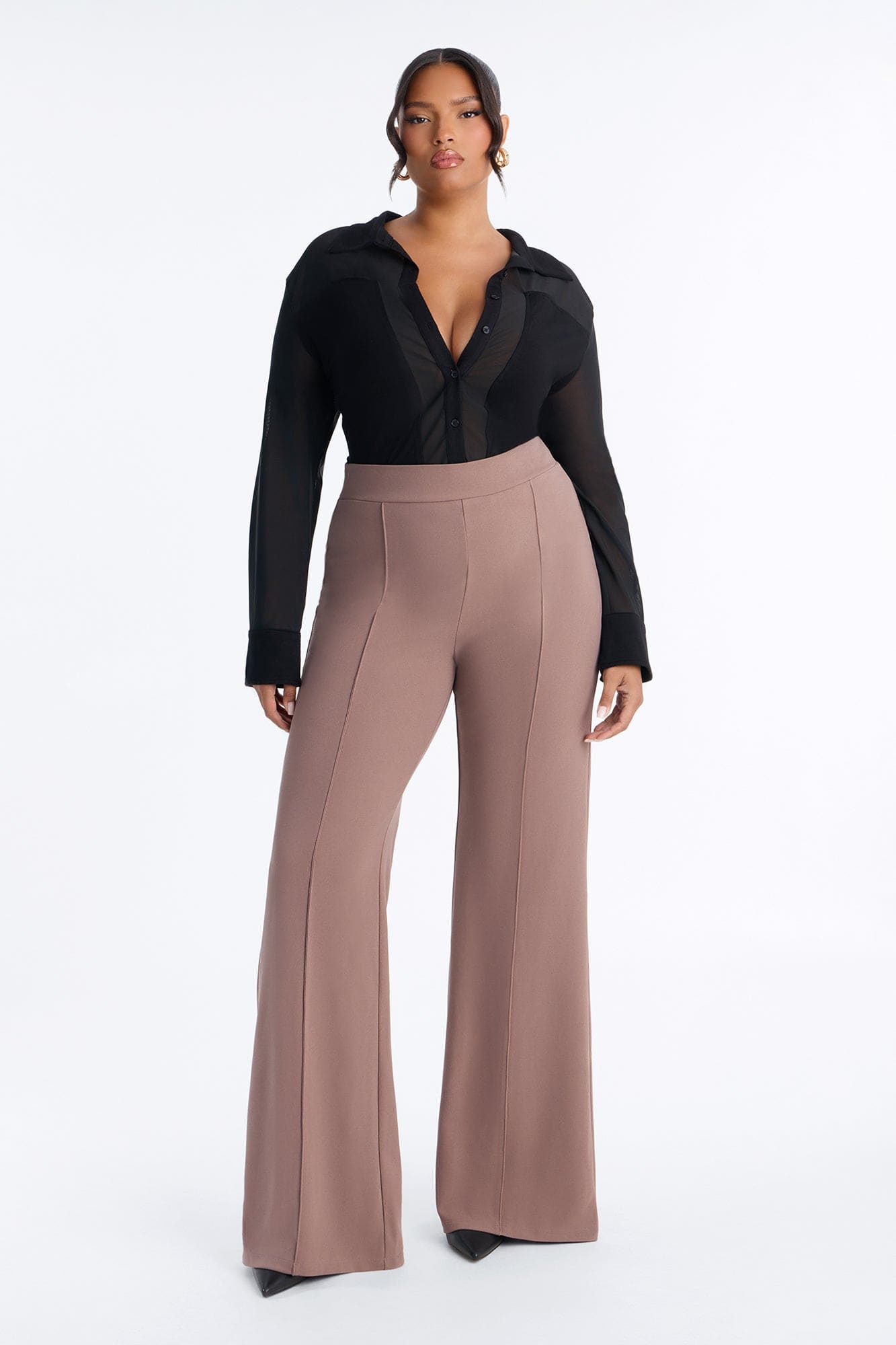 Tall Victoria High Waisted Dress Pants - Caffe