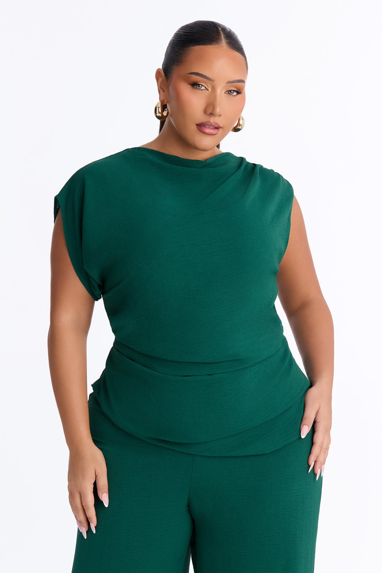 Best Influence High Neck Jumpsuit - Hunter alternate
