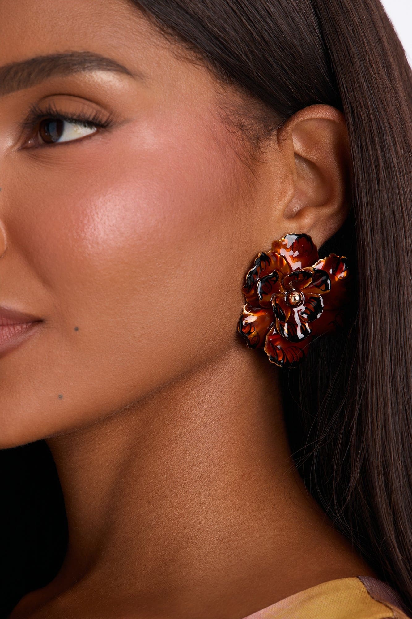 Terra Bella Floral Earrings - Brown/combo alternate