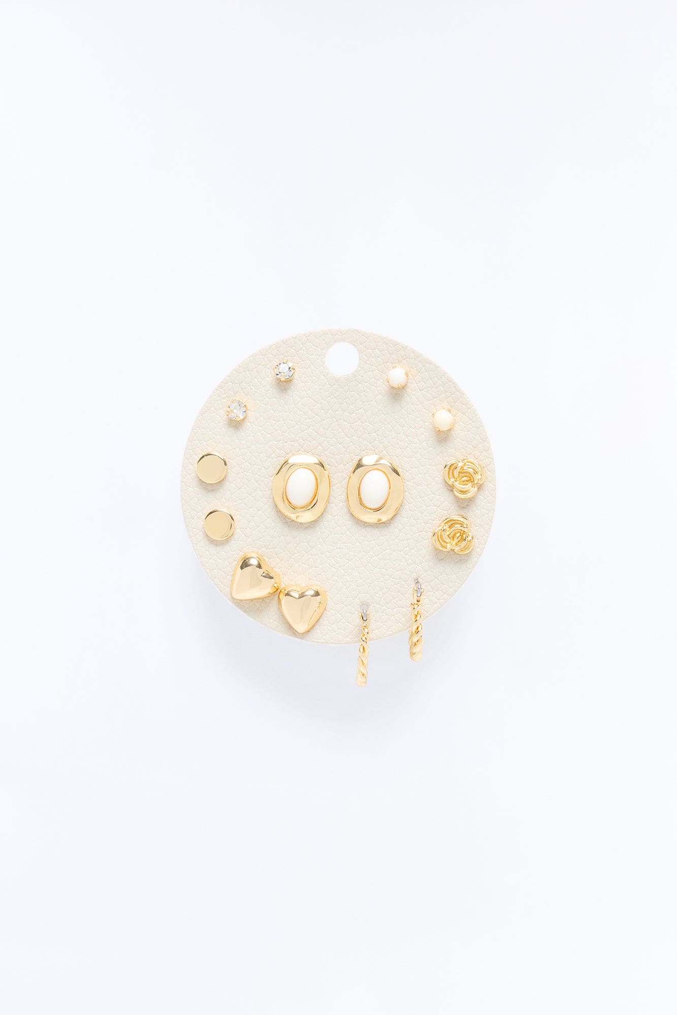 Kind Love 7 Pair Multi Earring Set - Gold
