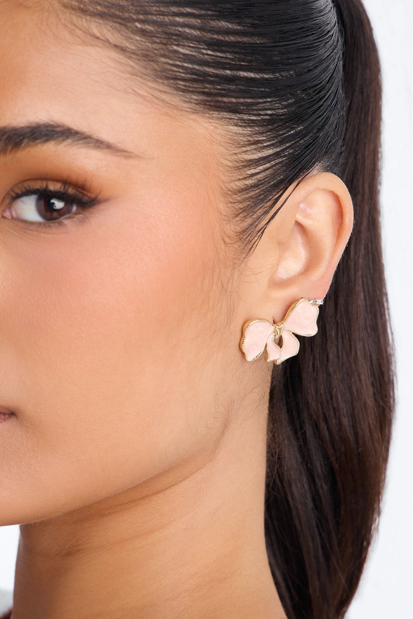 Prettiest Bow Drop Earrings - Pink alternate