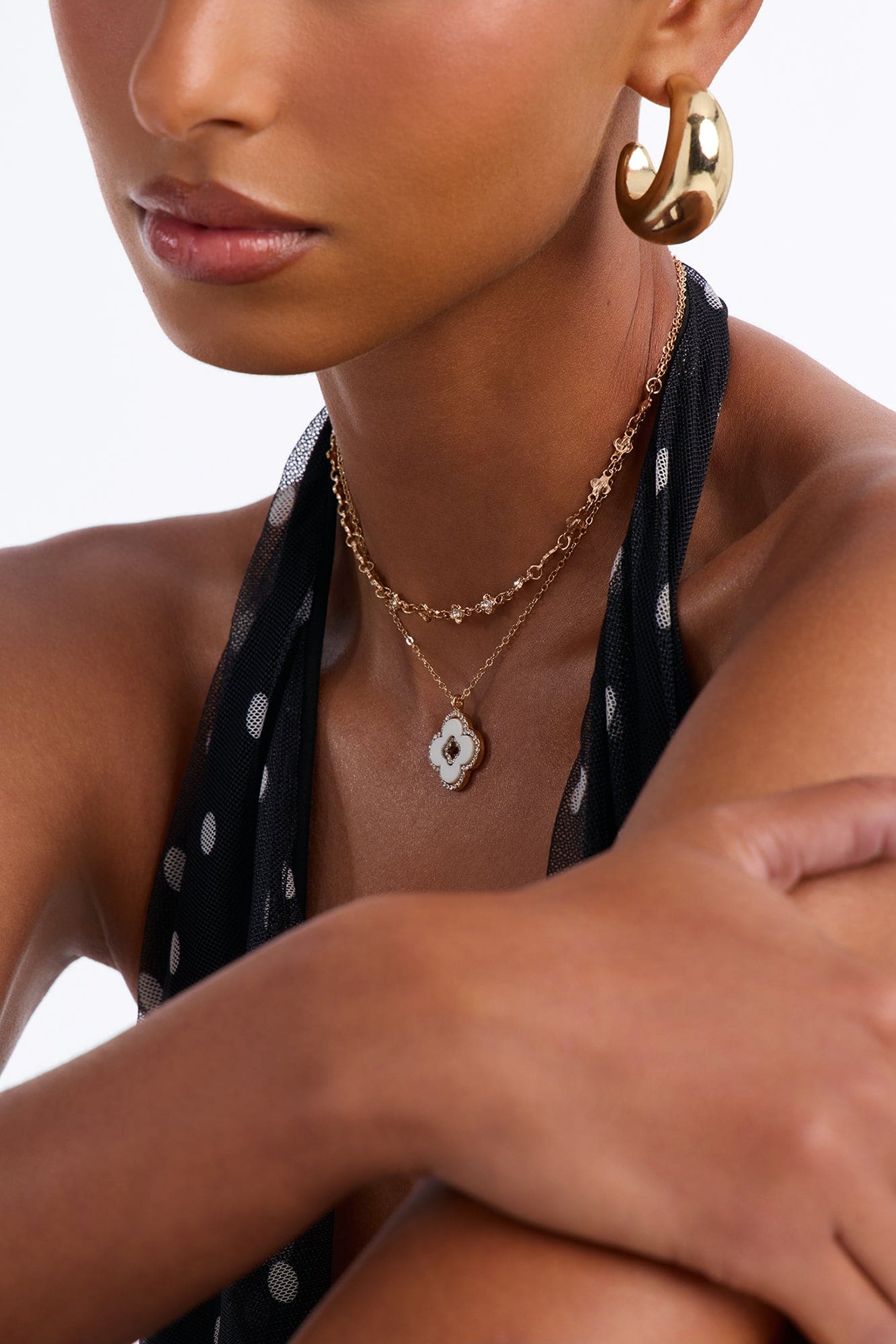 Tami Twinkle Necklace - White/Gold alternate