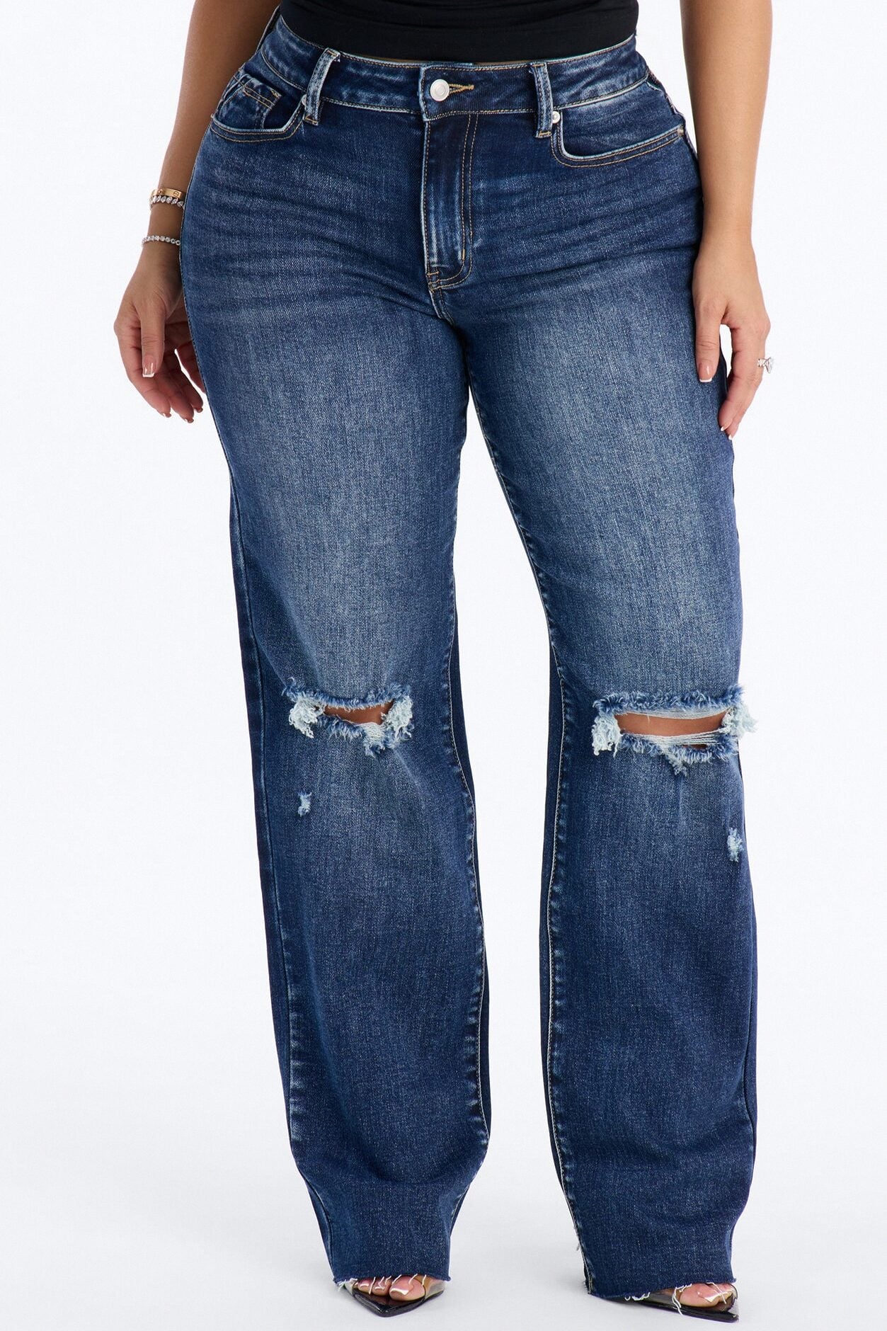 Meadow Lane Stretch Straight Leg Jeans - Medium Wash image 2