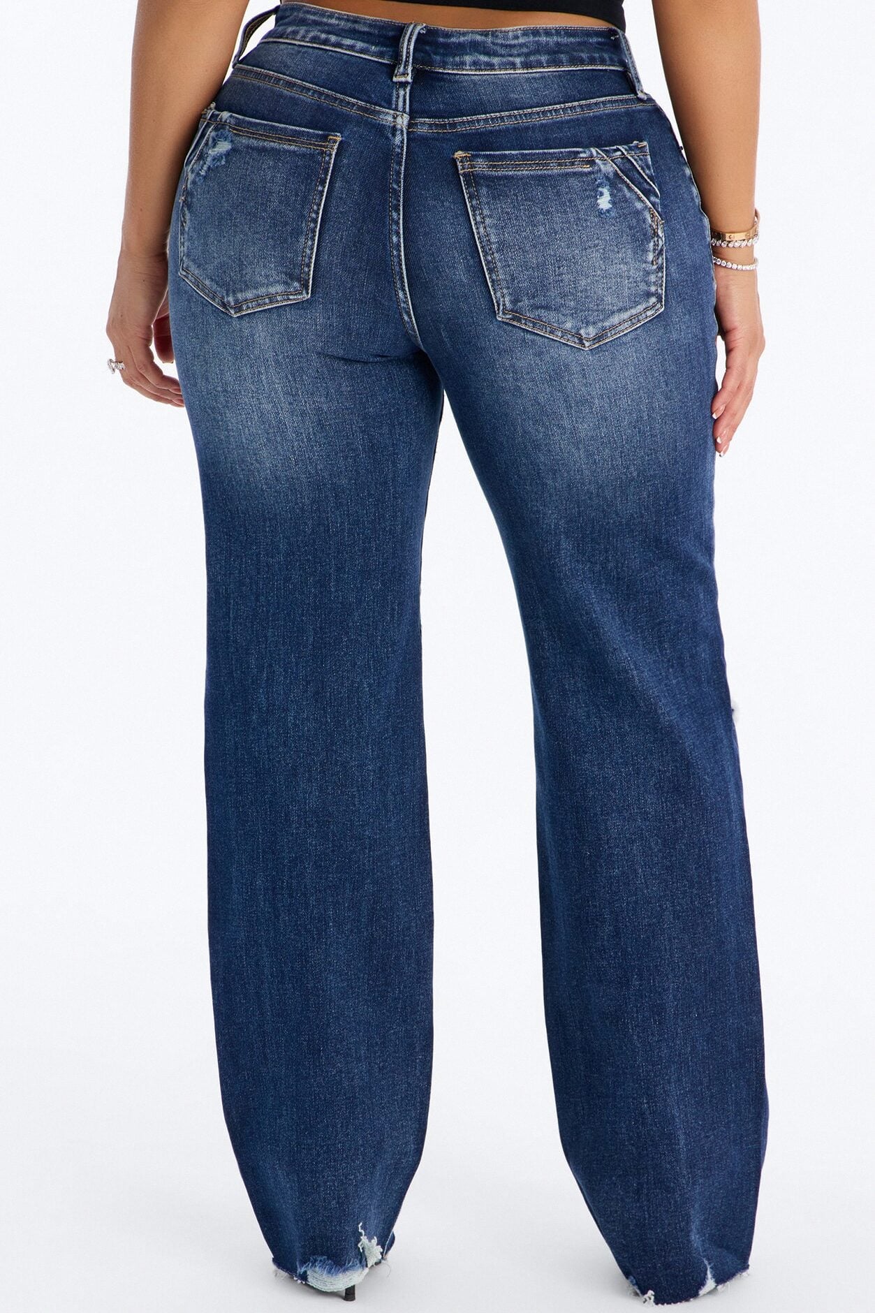 Meadow Lane Stretch Straight Leg Jeans - Medium Wash image 3
