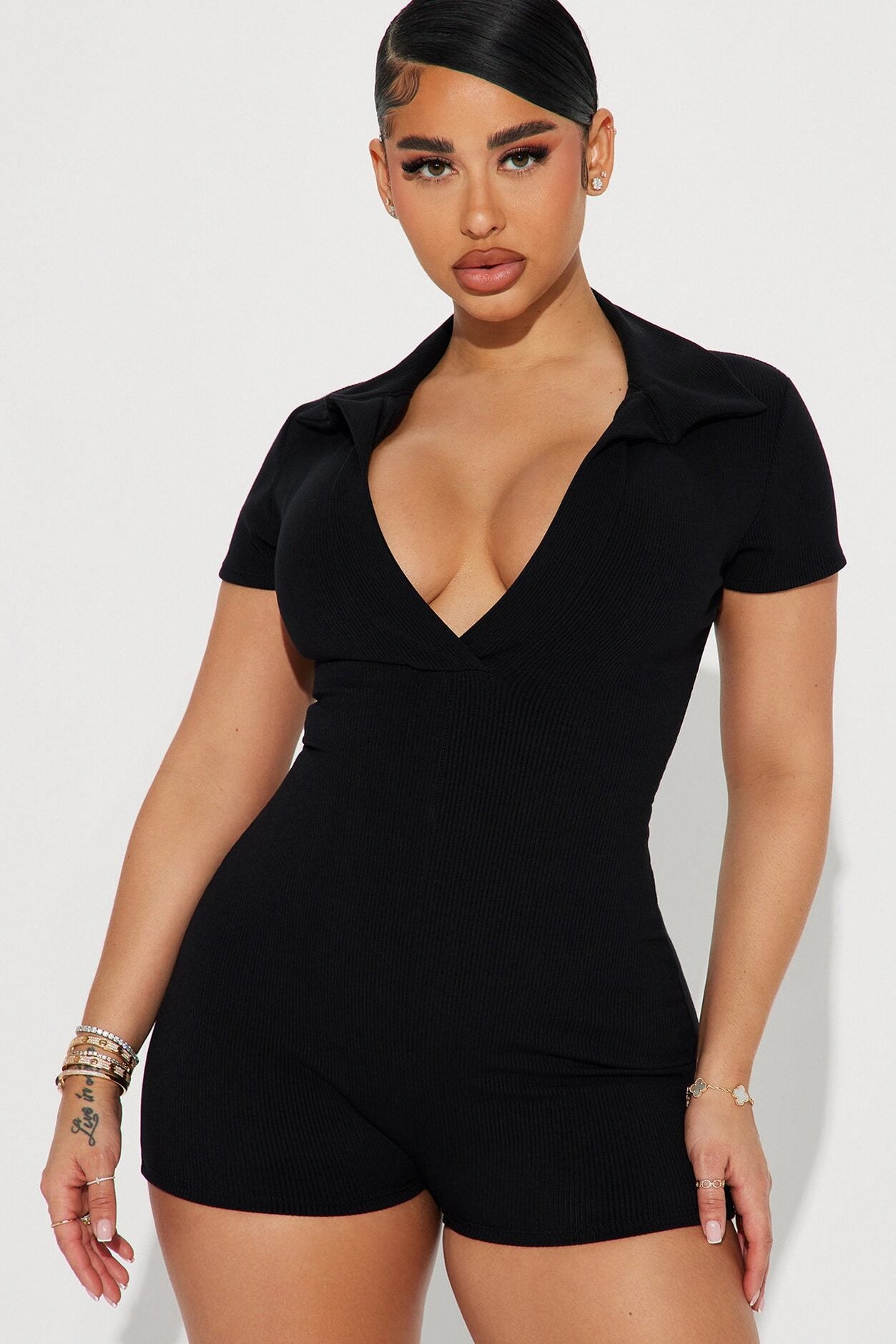 Shantel Snatched Romper - Black image 2