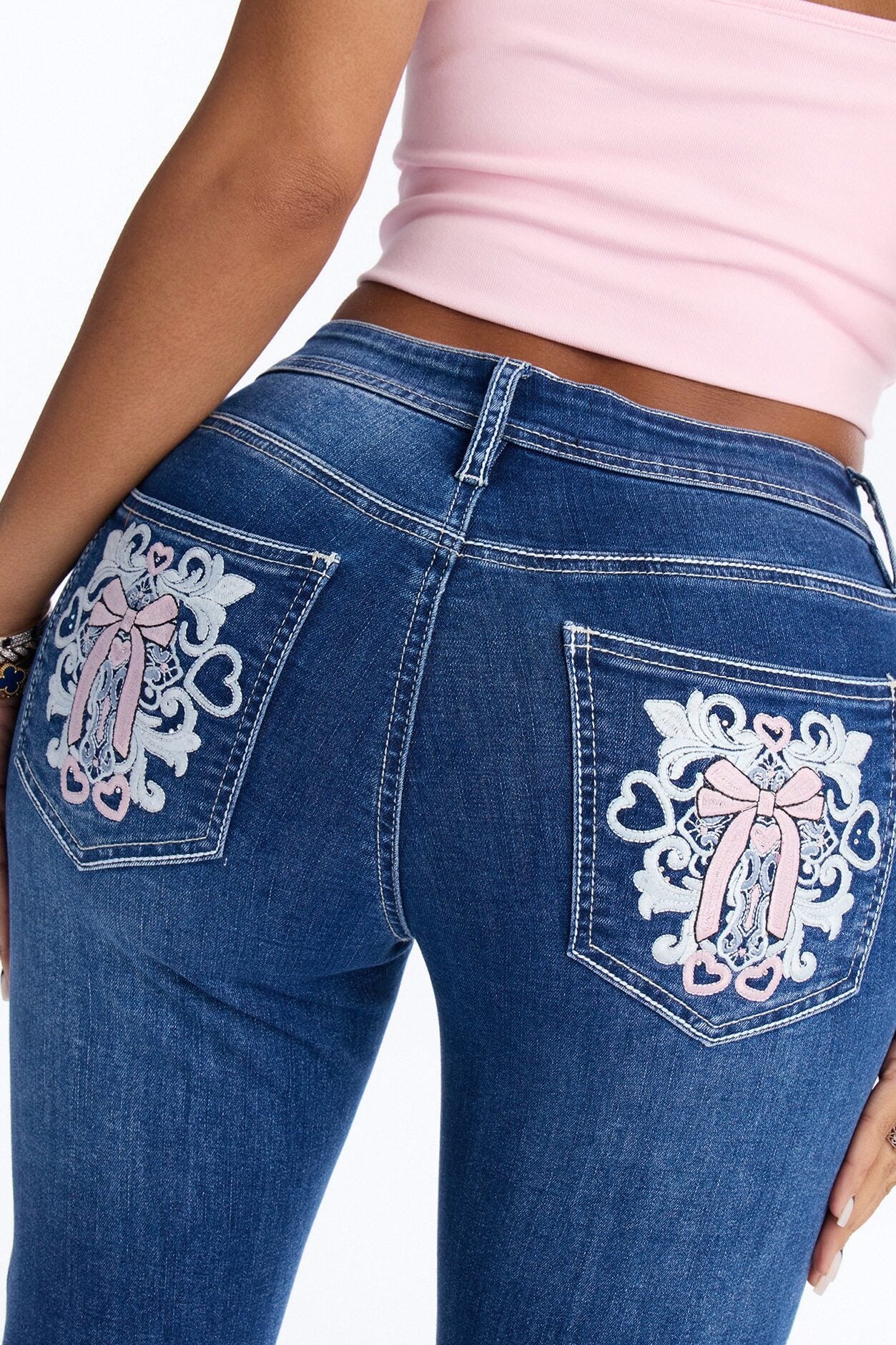 Angel Approved Embellished Bootcut Jeans - Dark Wash image 4
