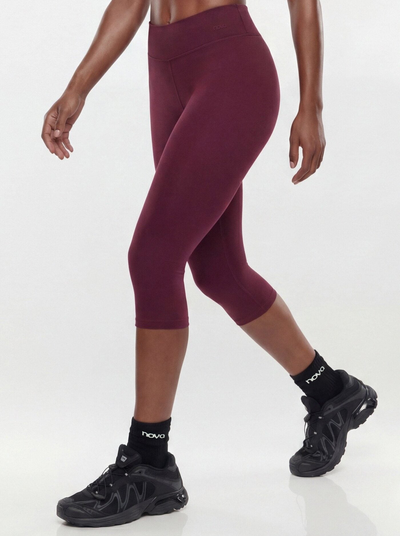 ButterSoft 15″ Low Rise Capri Legging - Merlot image 1