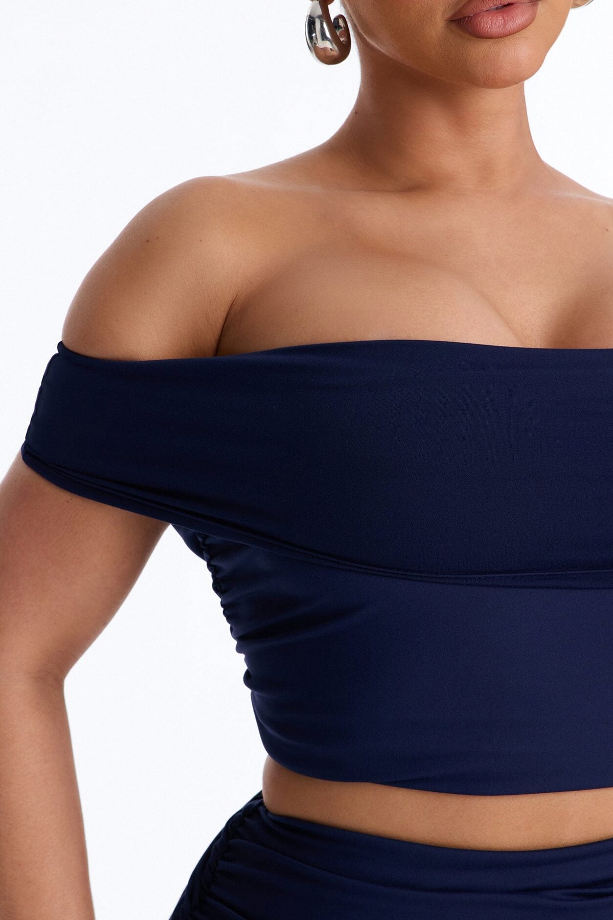 Bianca Matte Form Double Lined Maxi Skirt Set - Navy image 3