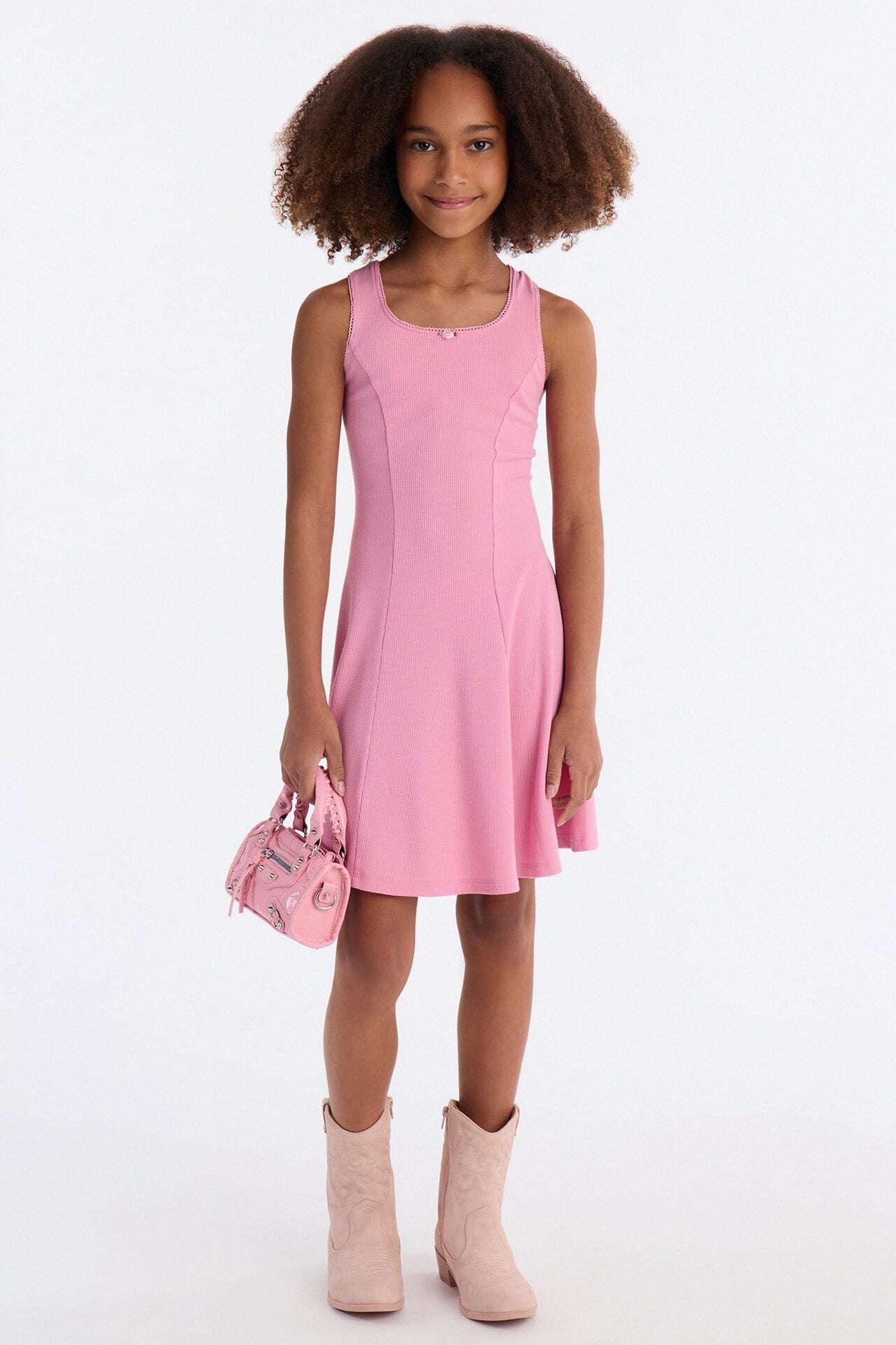 Mini Admiring Me Ribbed Mini Dress - Pink image 2