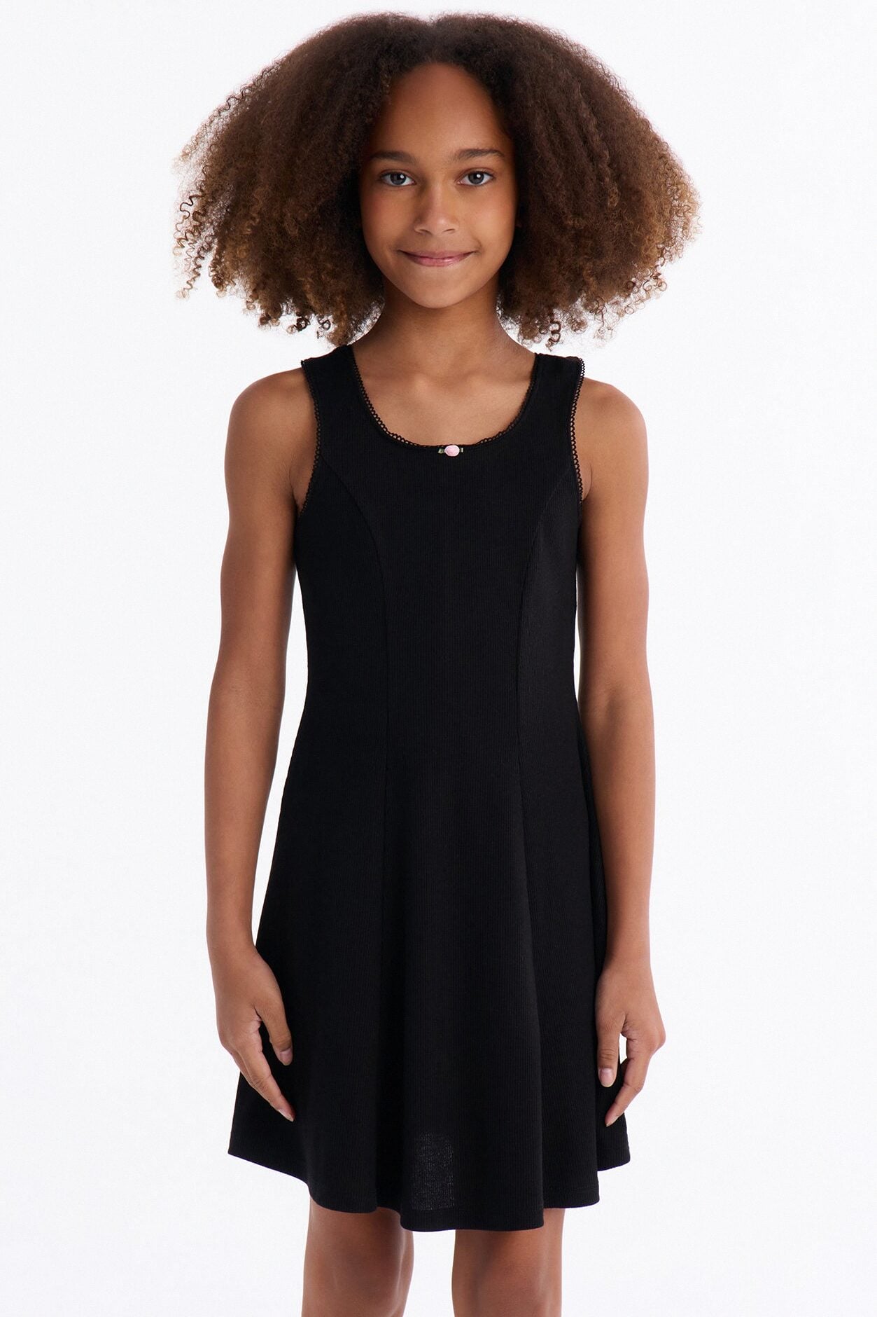 Mini Admiring Me Ribbed Mini Dress - Black image 2