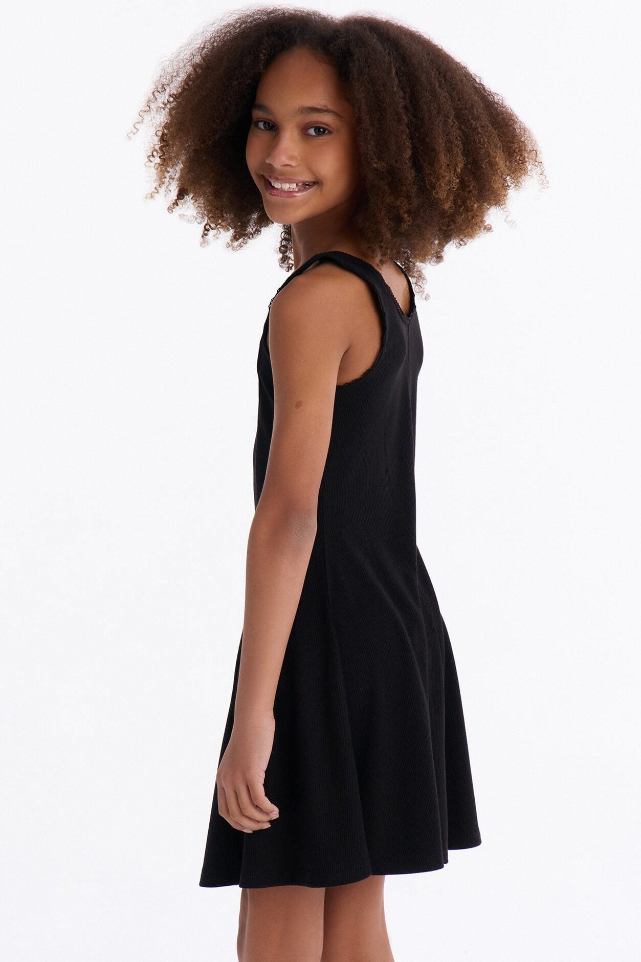 Mini Admiring Me Ribbed Mini Dress - Black image 4