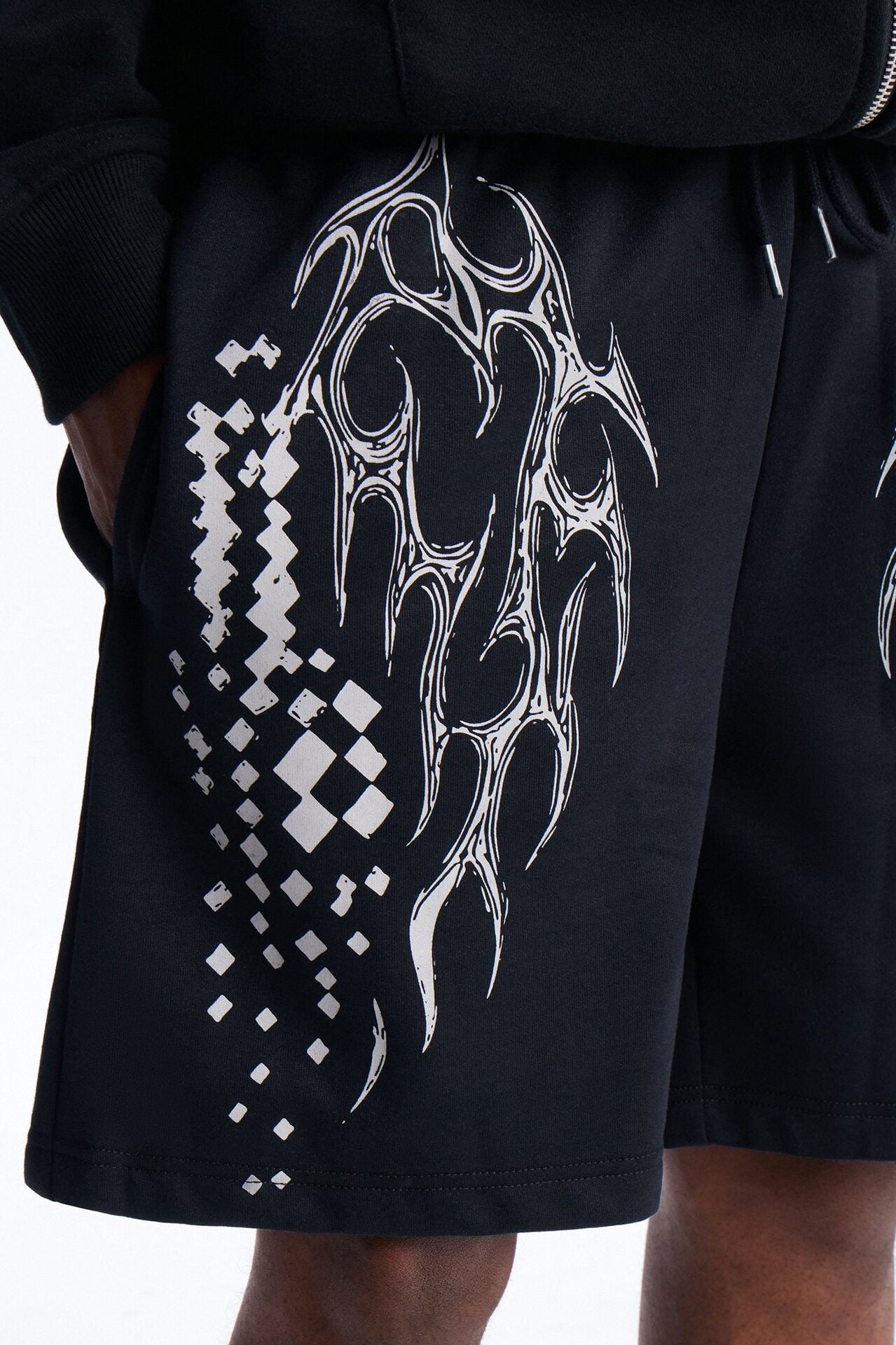 Digital Tribal Sweatshorts - Black image 3