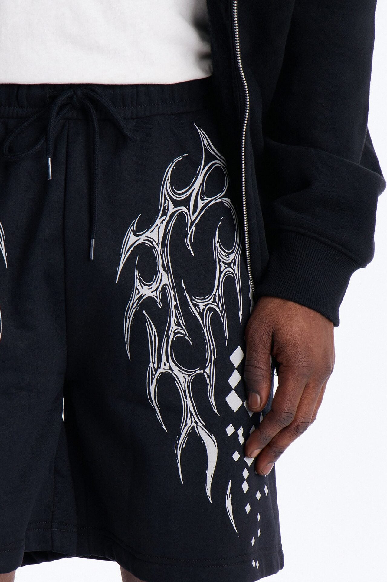 Digital Tribal Sweatshorts - Black image 4