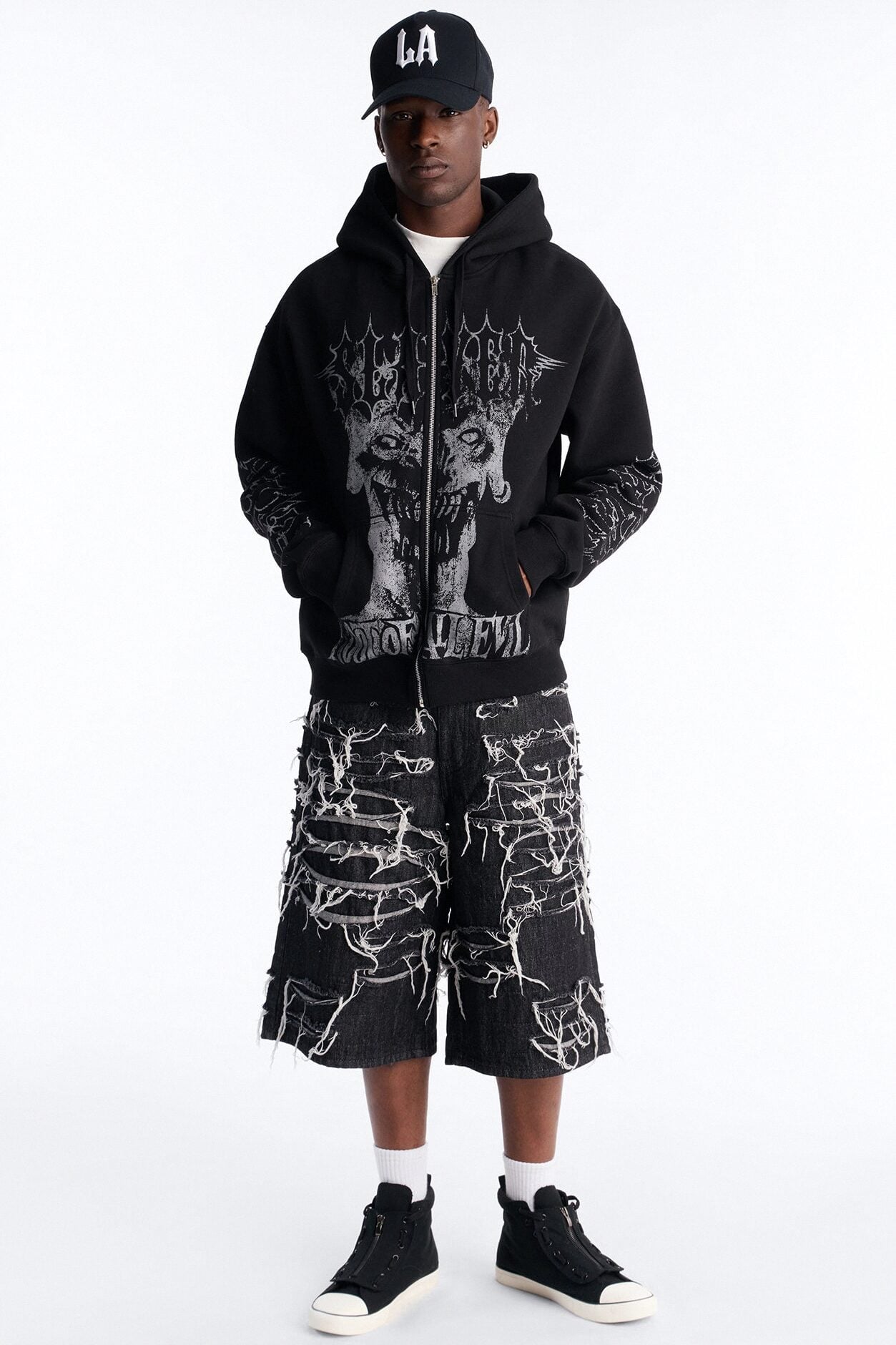 Slayer Tour 1988 Vintage Zip Hoodie - Black Wash image 2