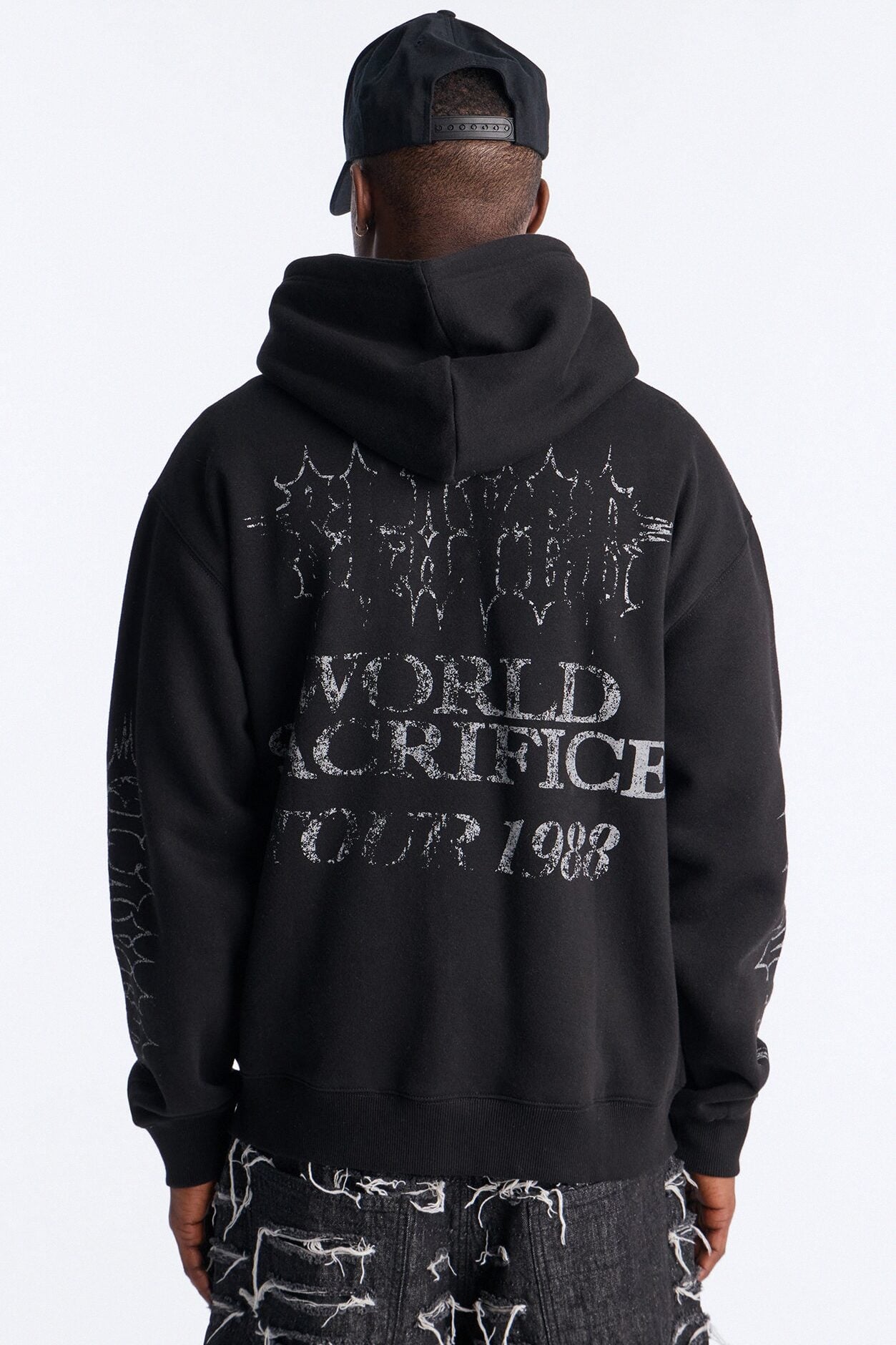 Slayer Tour 1988 Vintage Zip Hoodie - Black Wash image 5