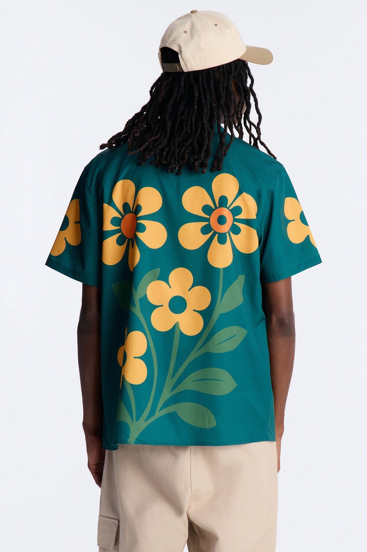 Relaxed Forest Bloom Button Up Shirt - Green image 4