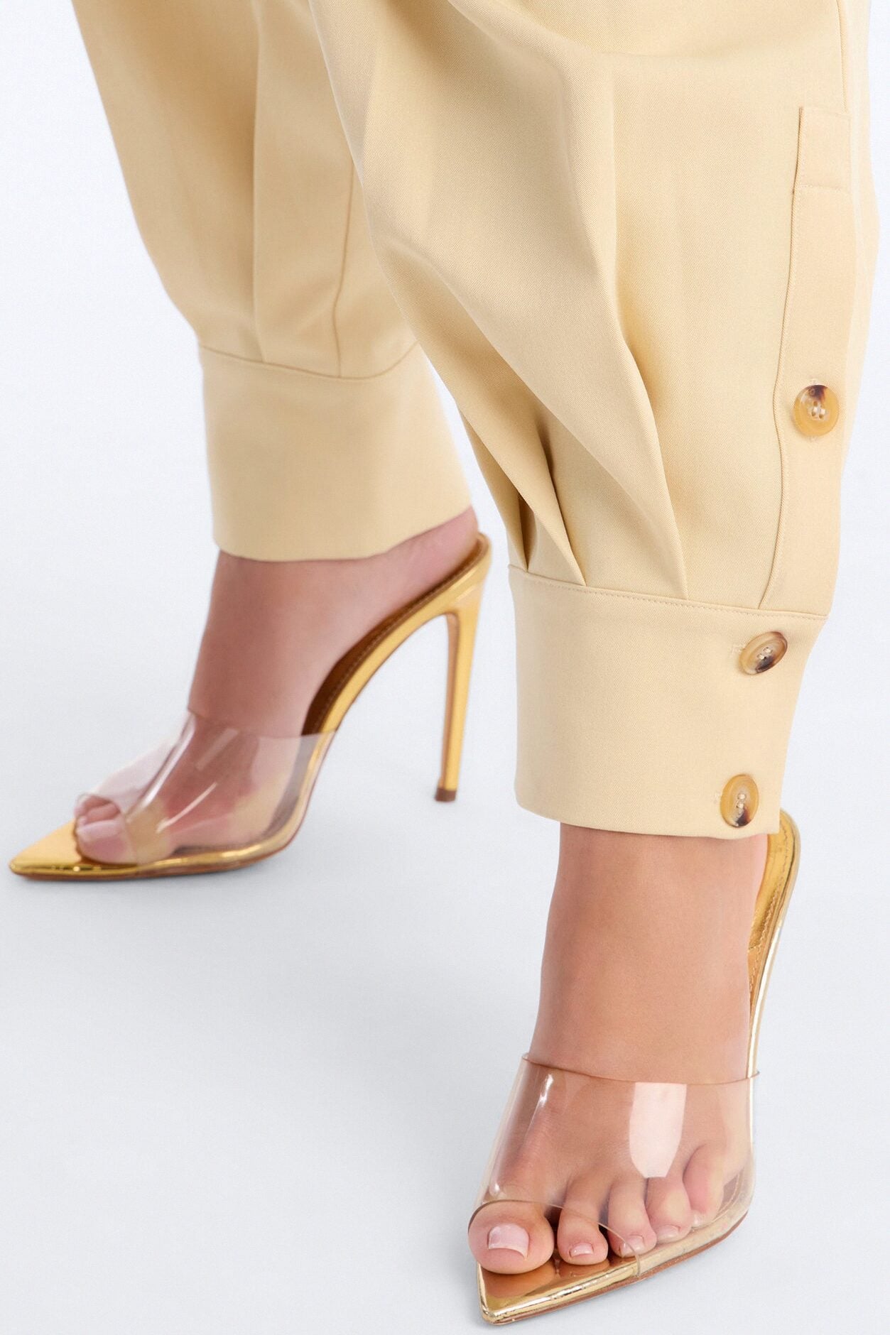 Clara Blazer Balloon Pant Set - Beige image 4