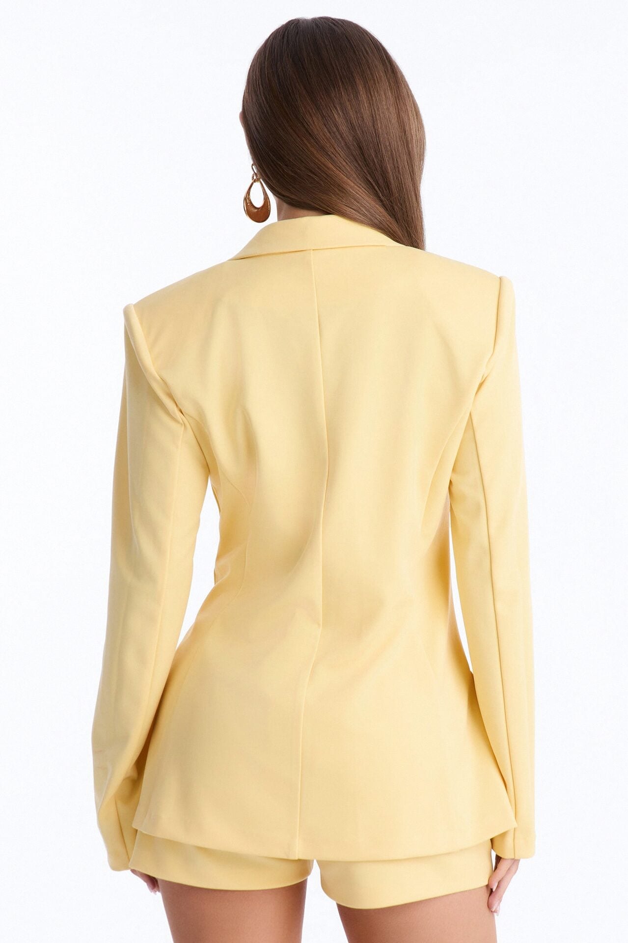 Bright Intentions Blazer Short Set - Yellow image 4