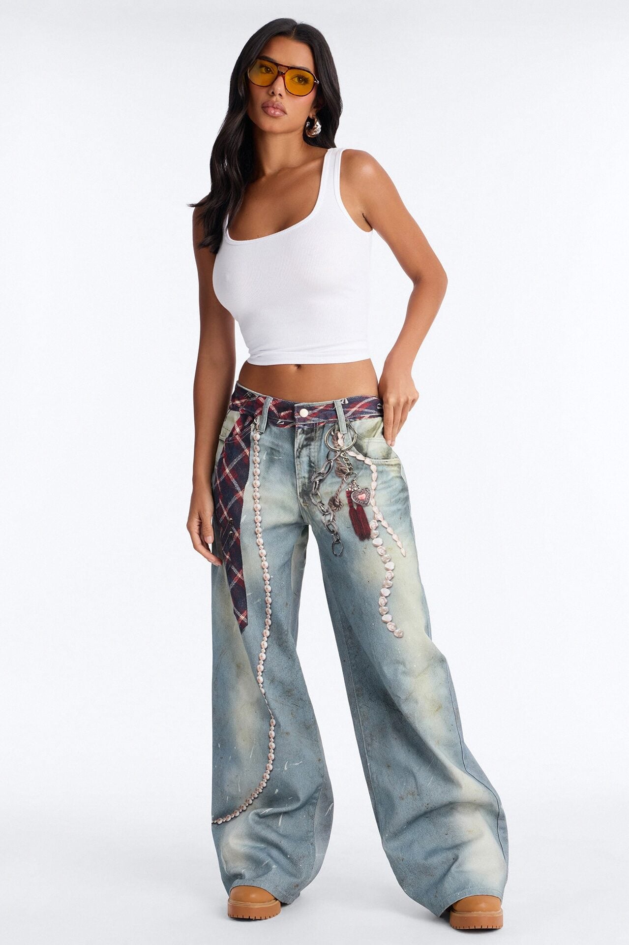 She's All Business Wide Leg Jeans - Vintage Wash image 2