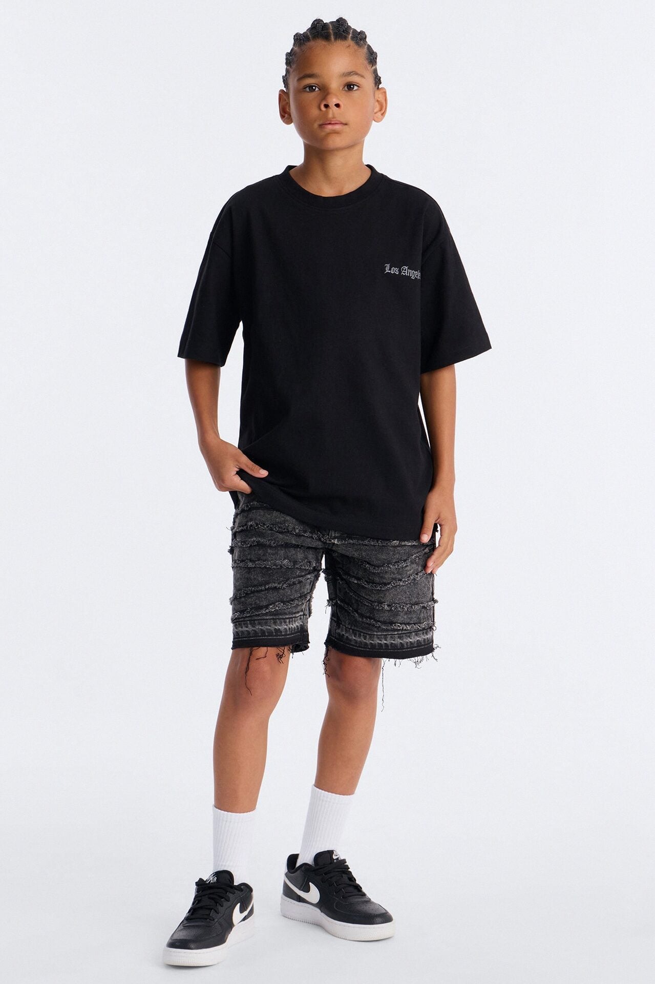 Mini Los Angeles Life Short Sleeve Front/Back Tee - Black image 3
