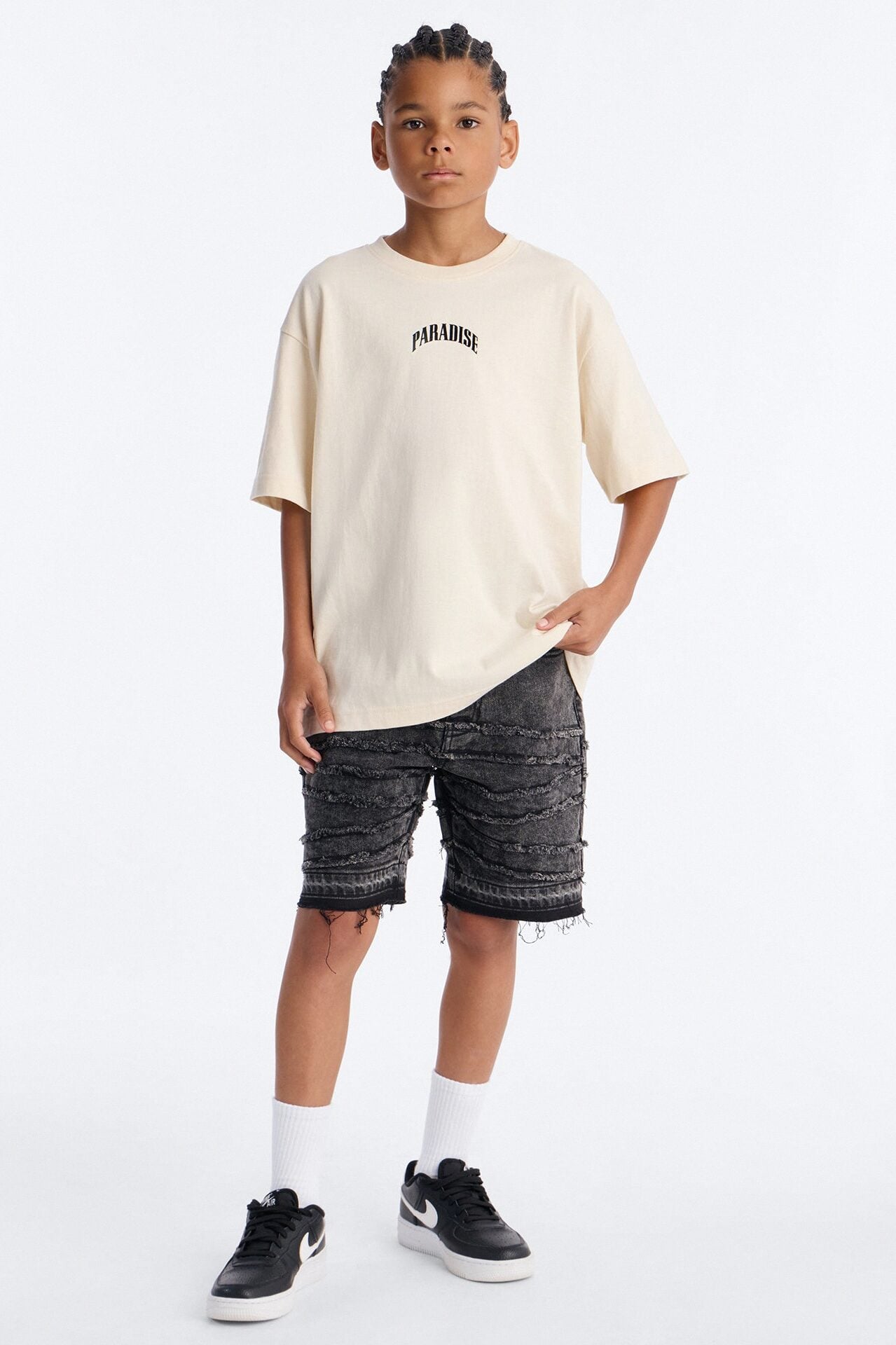 Mini Paradise Short Sleeve Front/Back Tee - Sand image 3