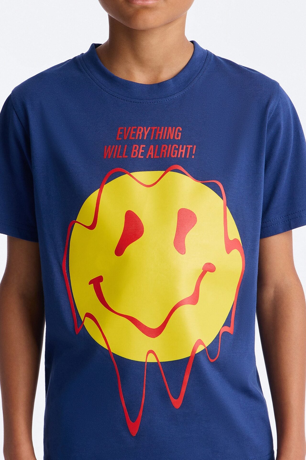Mini Everything Will Be Alright Mesh Short Set - Navy/Red image 3