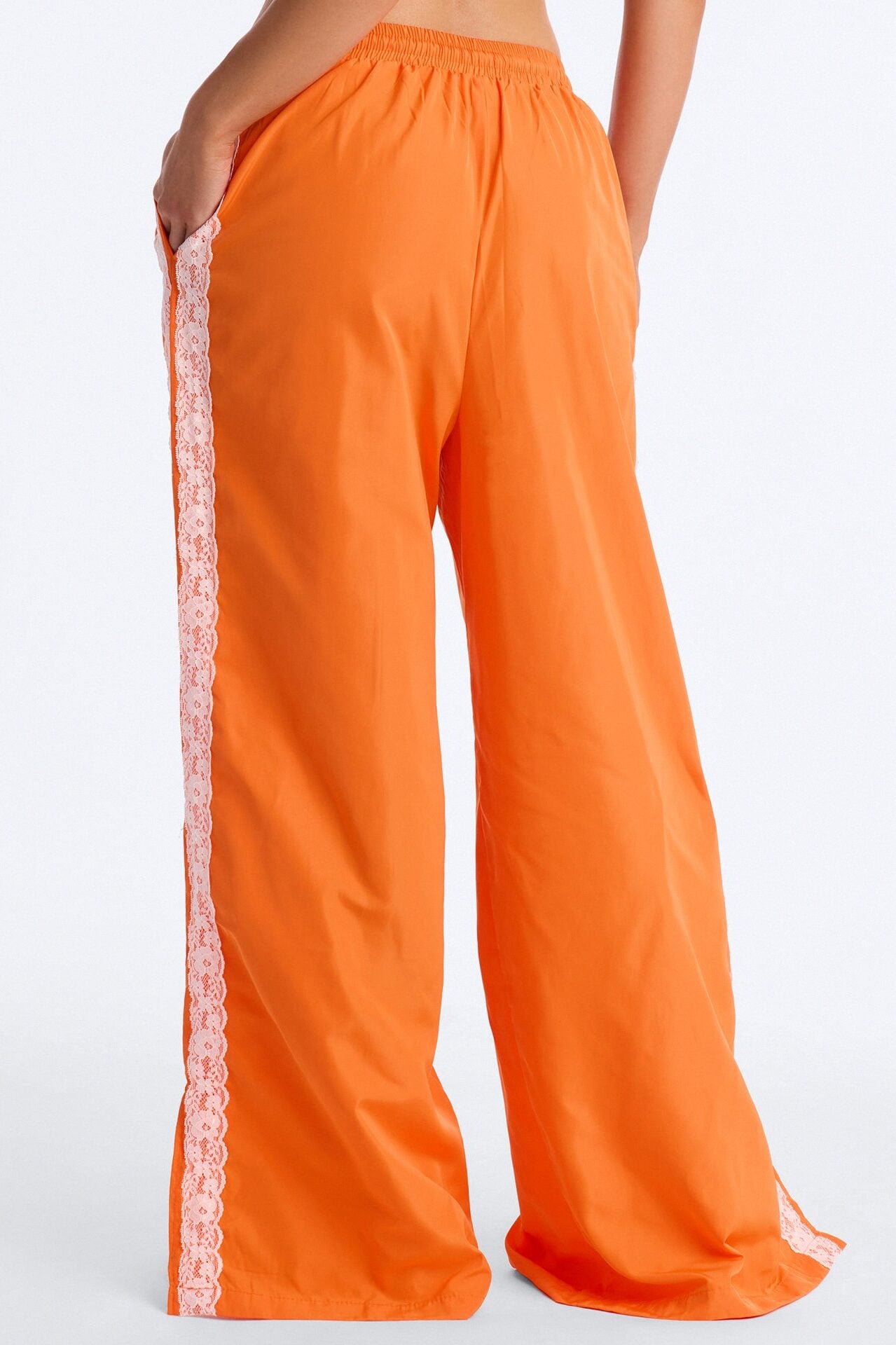 Lucky You Laced Windbreaker Lounge Pant - Orange image 4
