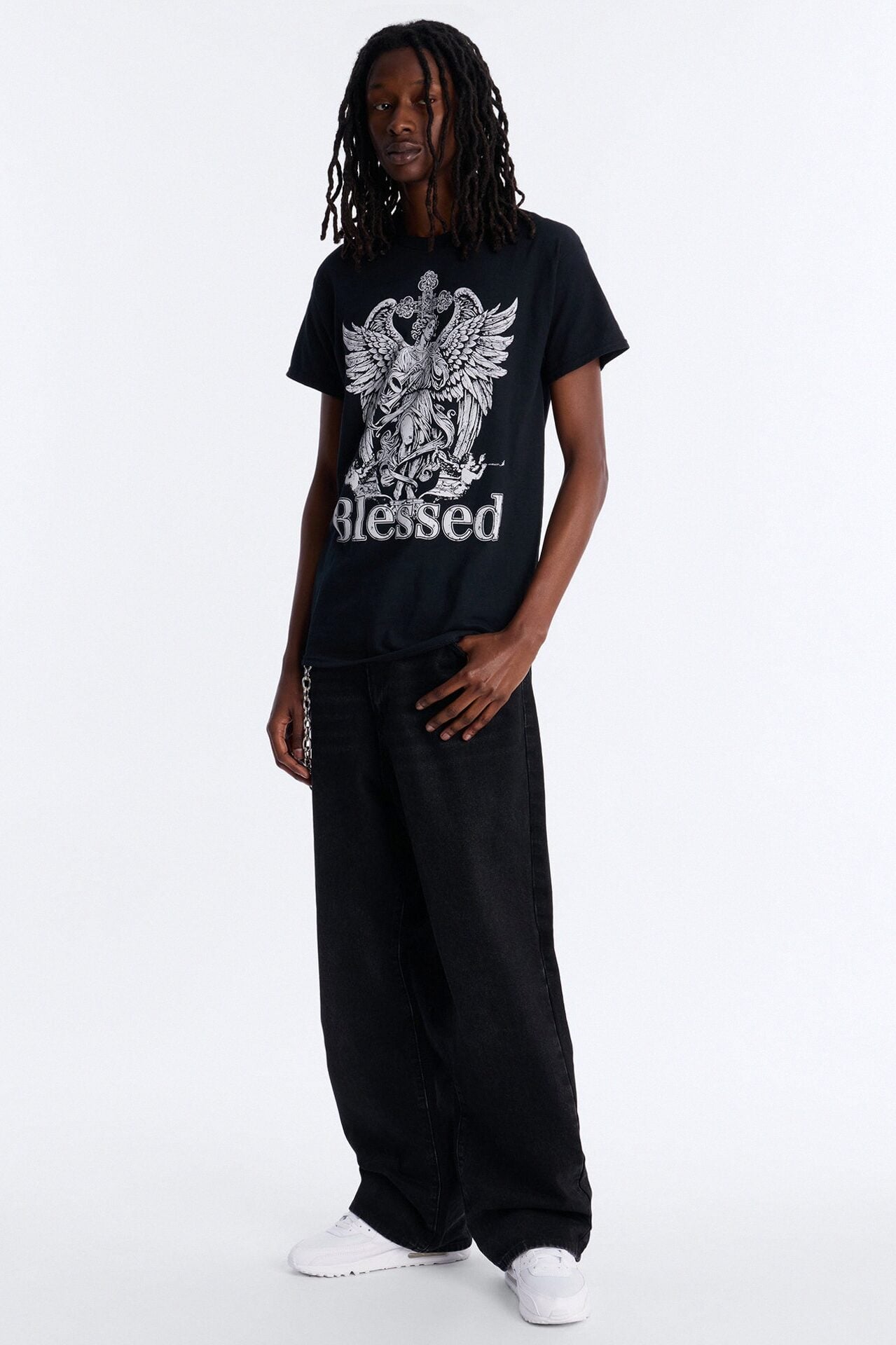 La Familia Blessed Angel Short Sleeve Tee - Black image 2