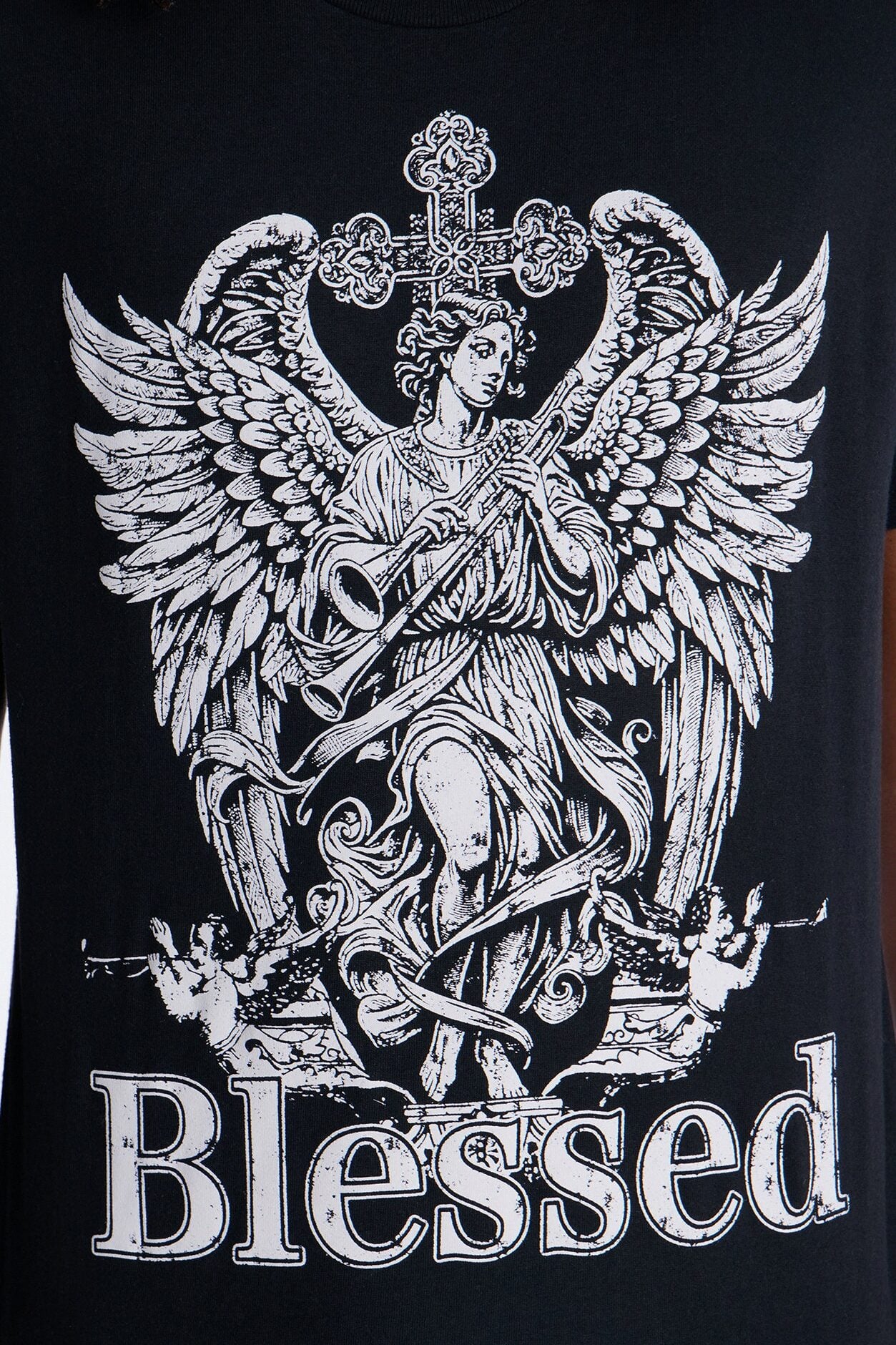 La Familia Blessed Angel Short Sleeve Tee - Black image 3