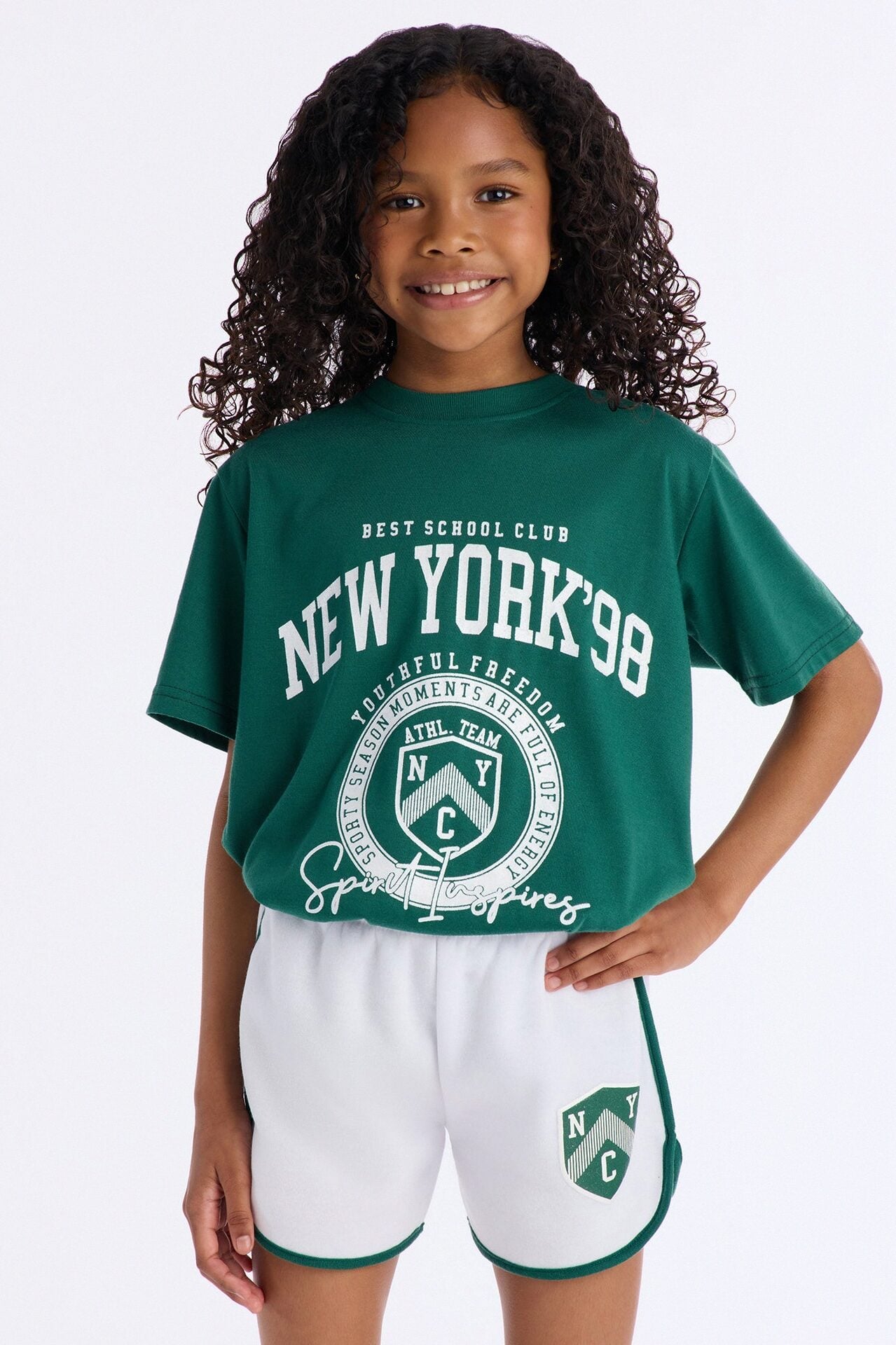 Mini New York '98 Short Set - Green/combo image 2