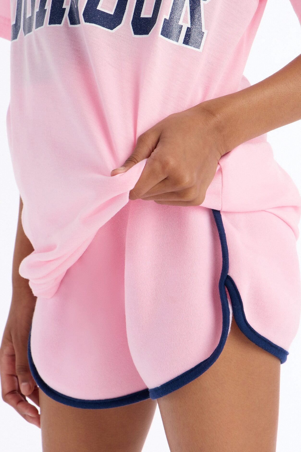 Mini Bon Jour Short Set - Pink image 3