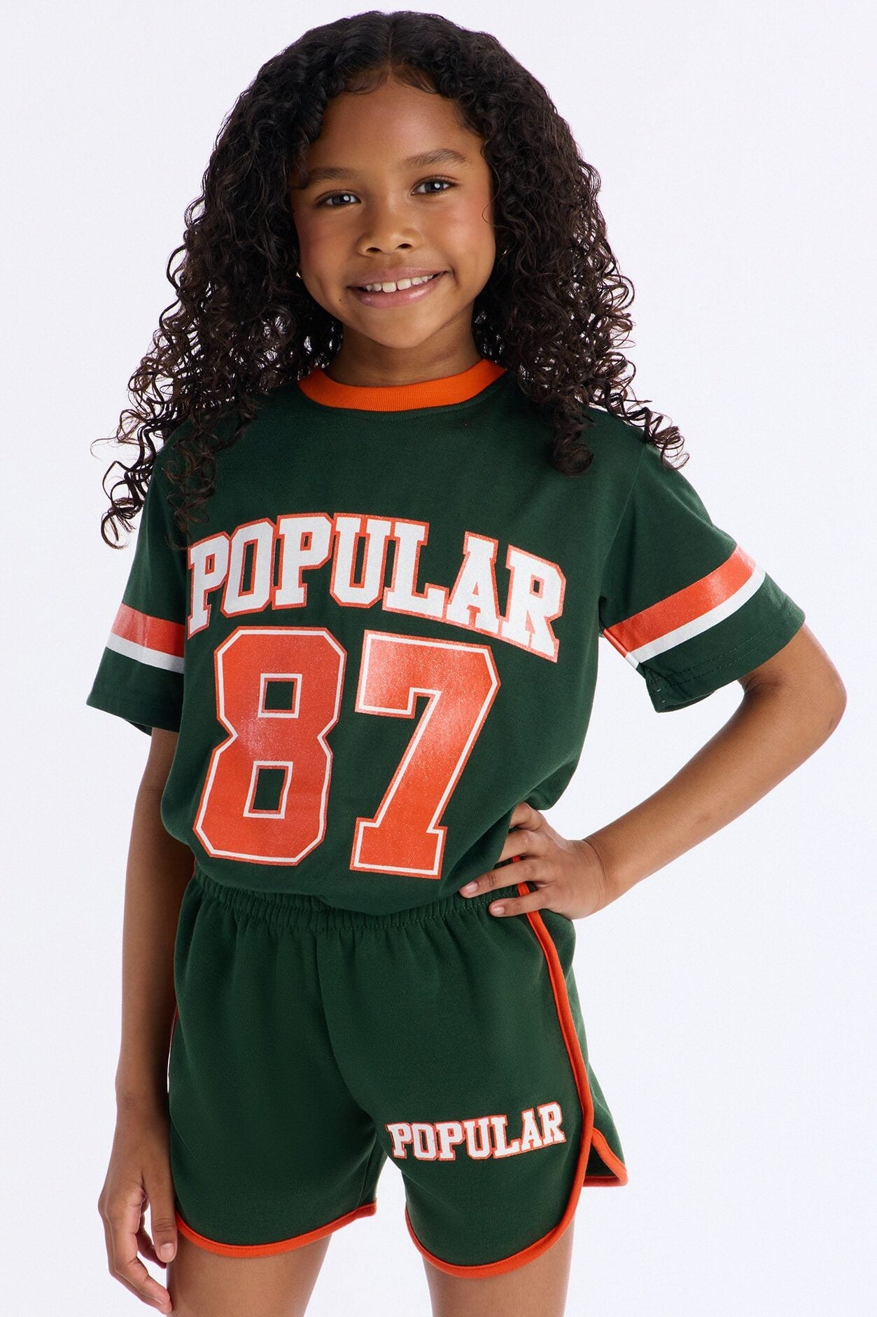Mini Popular 87 Short Set - Hunter Green image 2